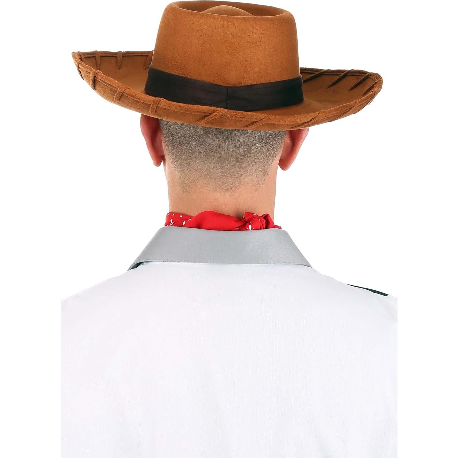 Sombrero de Vaquero Woody Deluxe Disney para Adultos - Ante Marrón