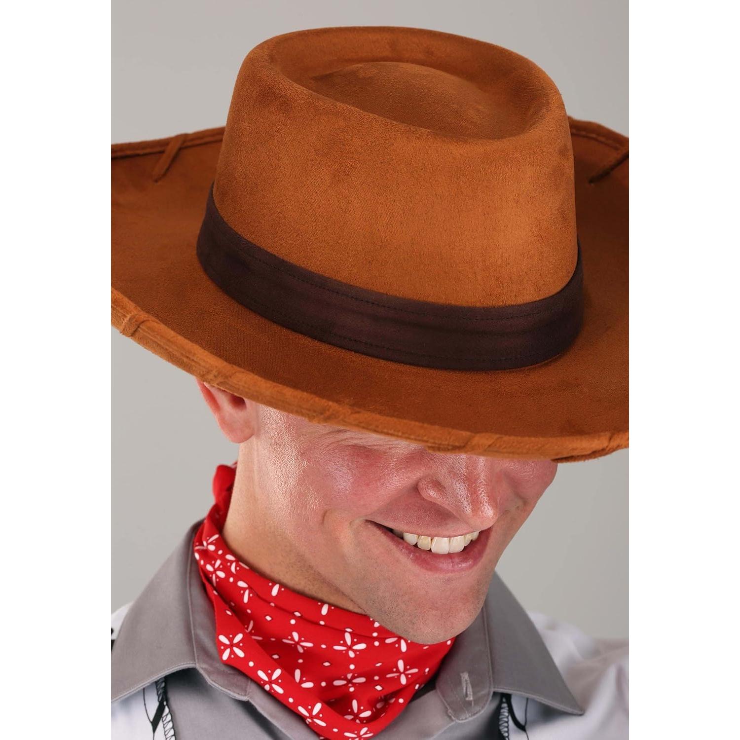 Sombrero de Vaquero Woody Deluxe Disney para Adultos - Ante Marrón