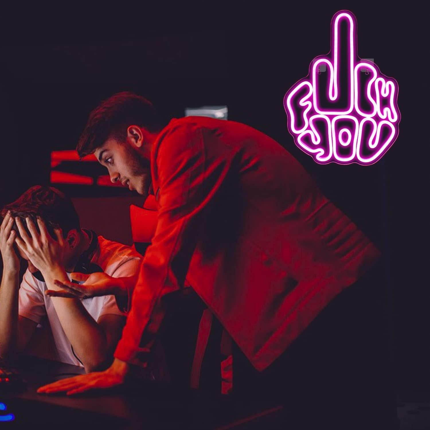 Letrero Neon LED Rosa FAXFSIGN 40x30 cm Decoración Moderna