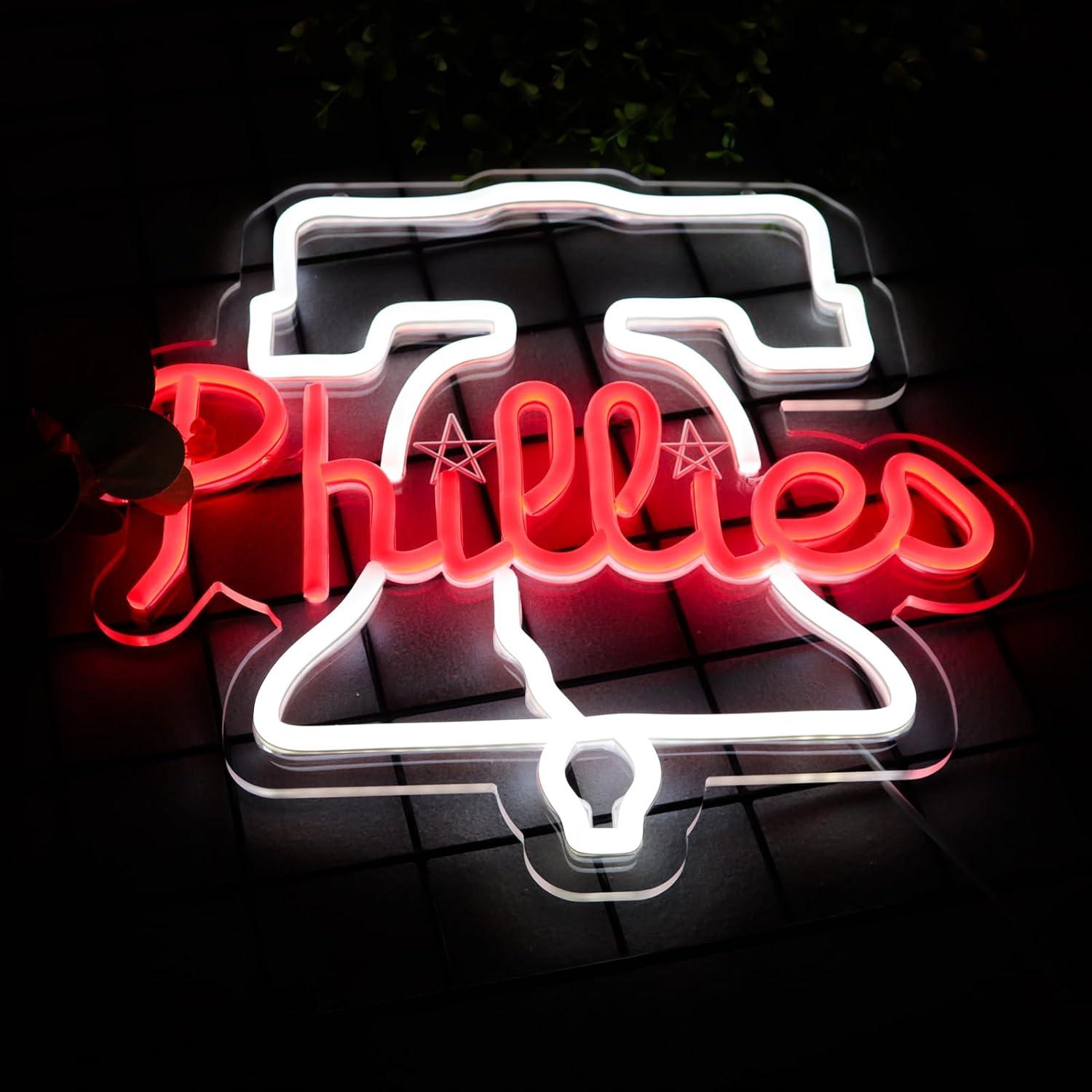 Señal de Neon LED Pugna Béisbol 20.3x20.3 cm Decorativa