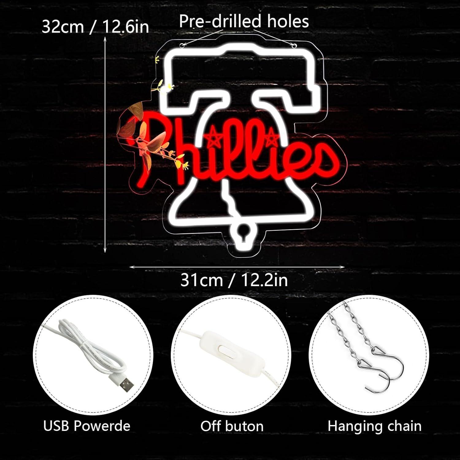 Señal de Neon LED Pugna Béisbol 20.3x20.3 cm Decorativa