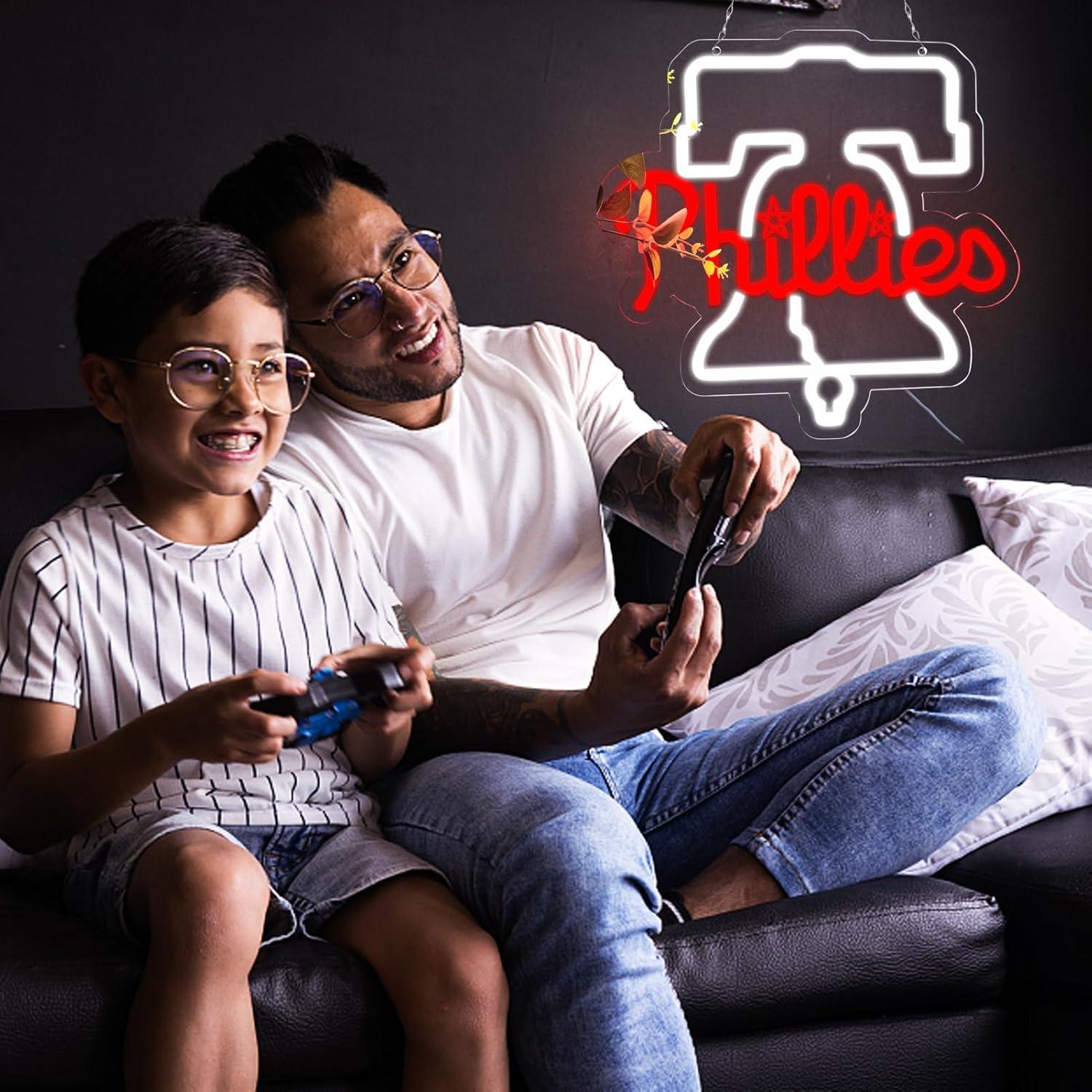 Señal de Neon LED Pugna Béisbol 20.3x20.3 cm Decorativa