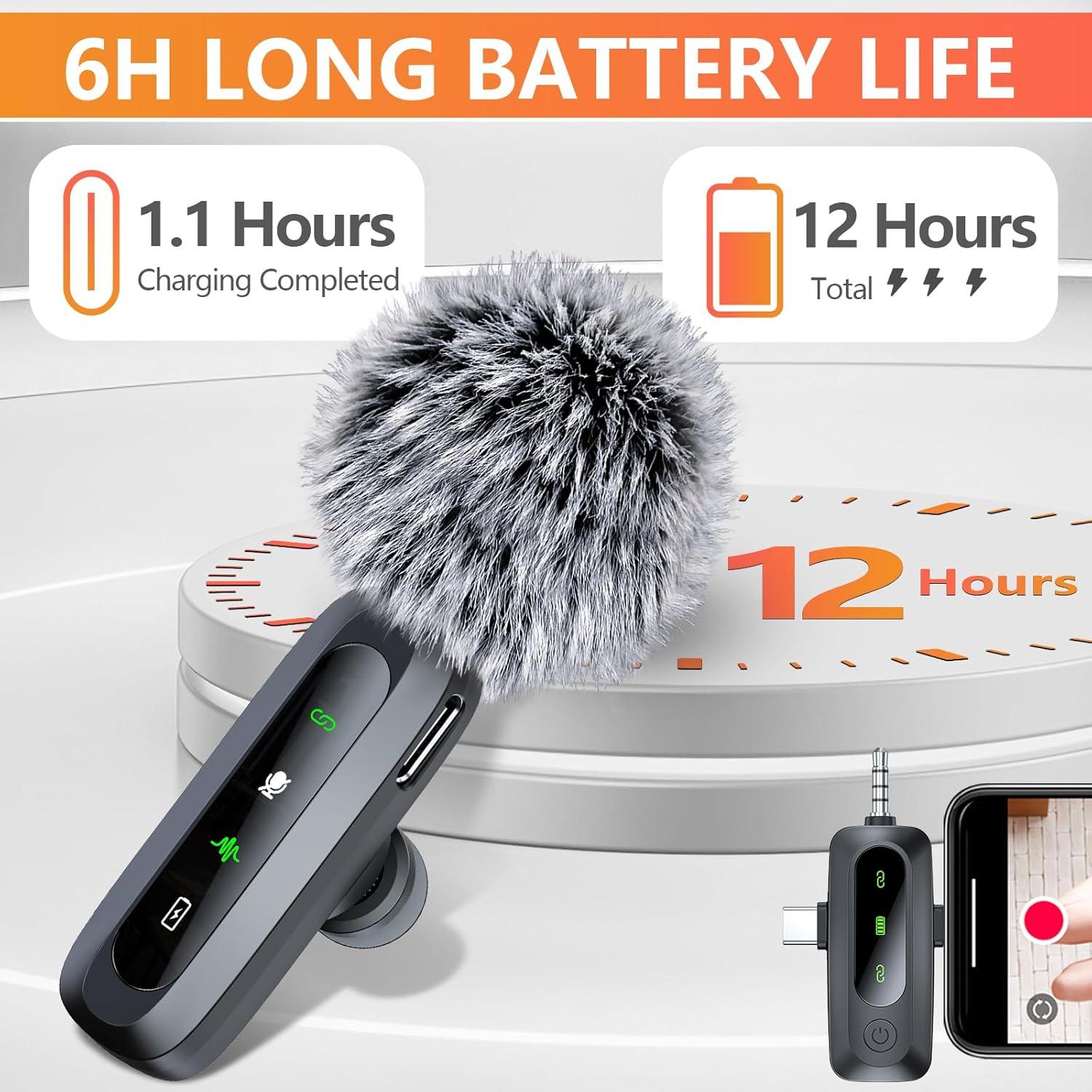 Micrófono Lavalier Inalámbrico 3 en 1 para iPhone y Android