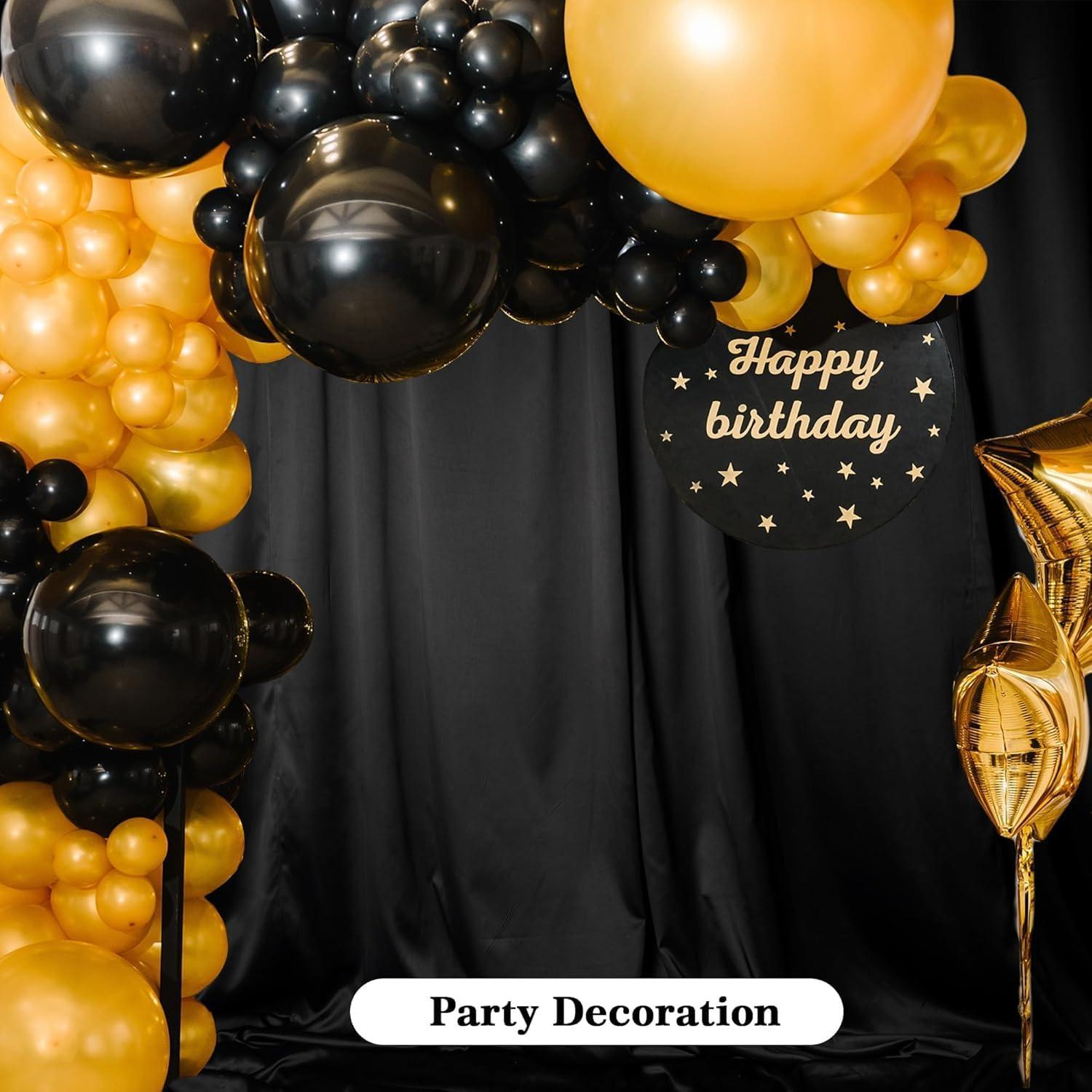 Black Backdrop 6x8ft – Professional Photography Backdrop for Photoshoots, Studio & Portraits, Wrinkle-Free, Opaque, Machine Washable Polyester, Non-Fading, Reusable for Photo Background