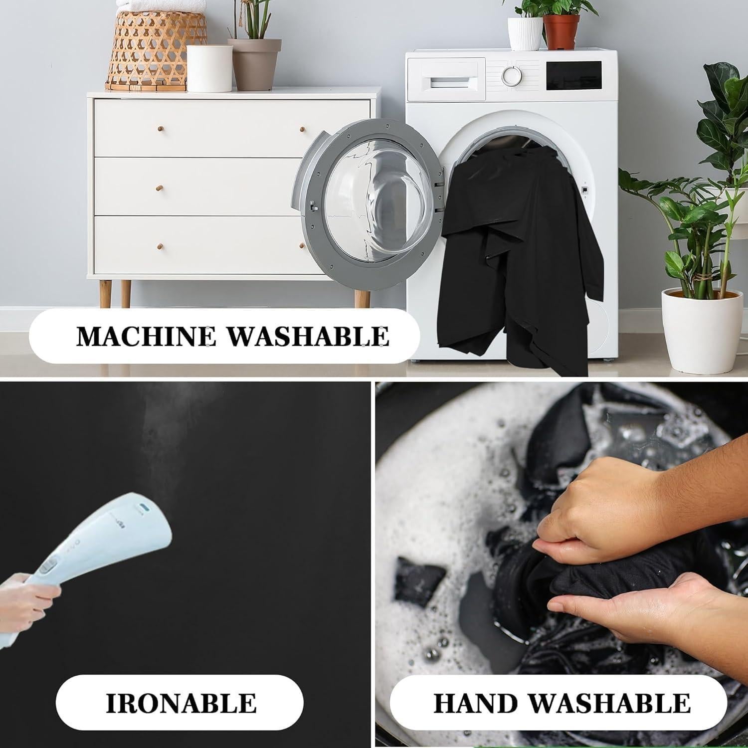 Black Backdrop 6x8ft – Professional Photography Backdrop for Photoshoots, Studio & Portraits, Wrinkle-Free, Opaque, Machine Washable Polyester, Non-Fading, Reusable for Photo Background