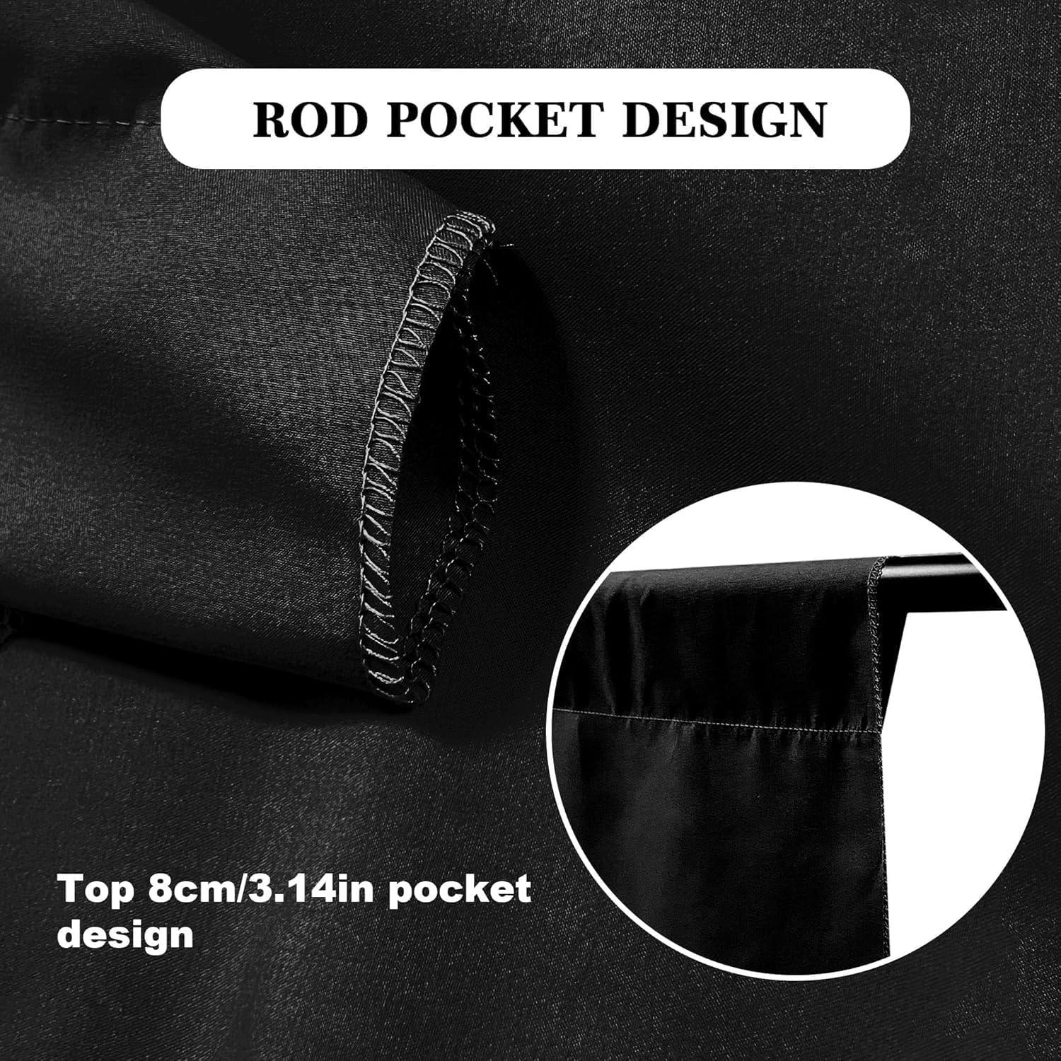 Black Backdrop 6x8ft – Professional Photography Backdrop for Photoshoots, Studio & Portraits, Wrinkle-Free, Opaque, Machine Washable Polyester, Non-Fading, Reusable for Photo Background