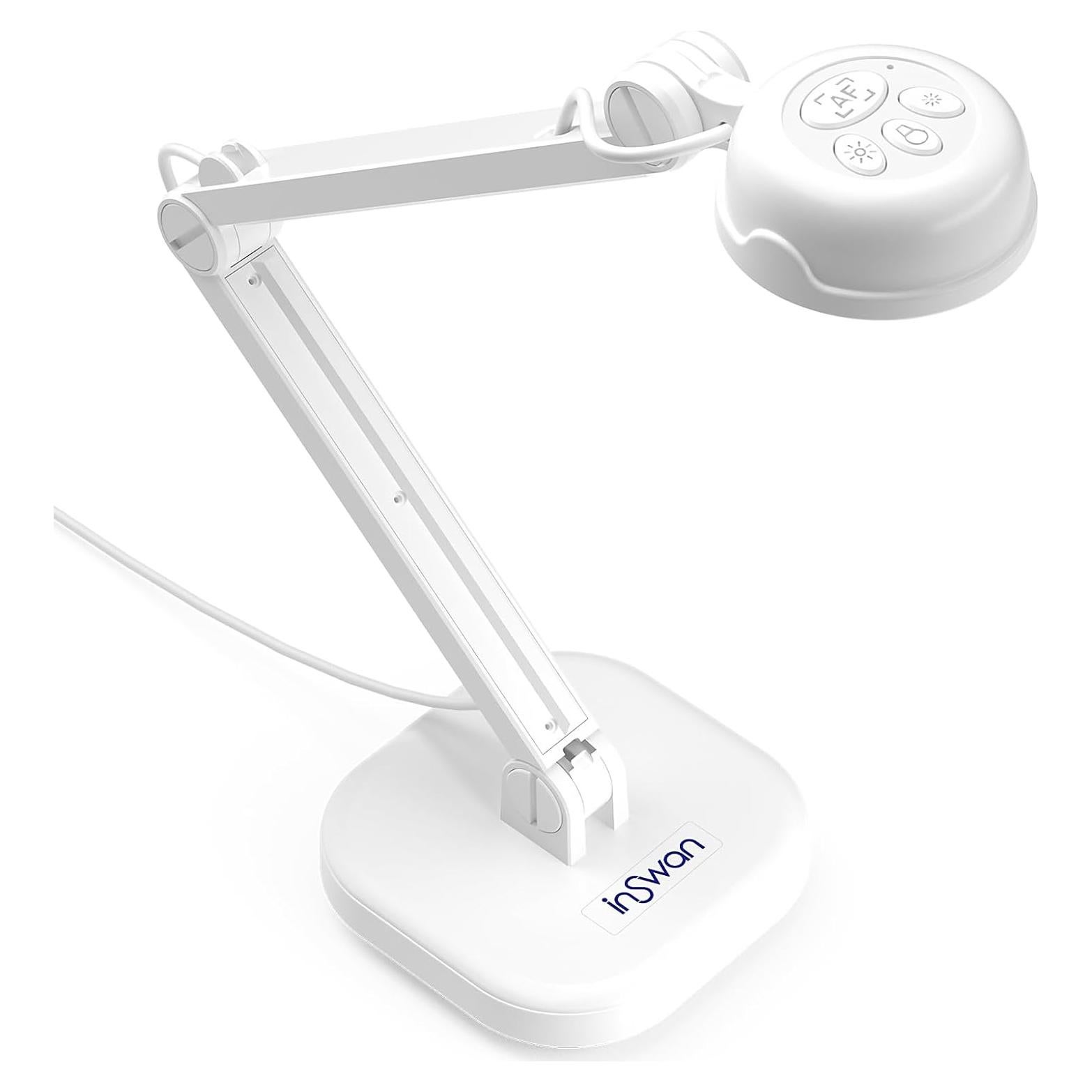 Cámara de Documentos INS-1 8MP Ultra HD con Luz LED y Micrófono