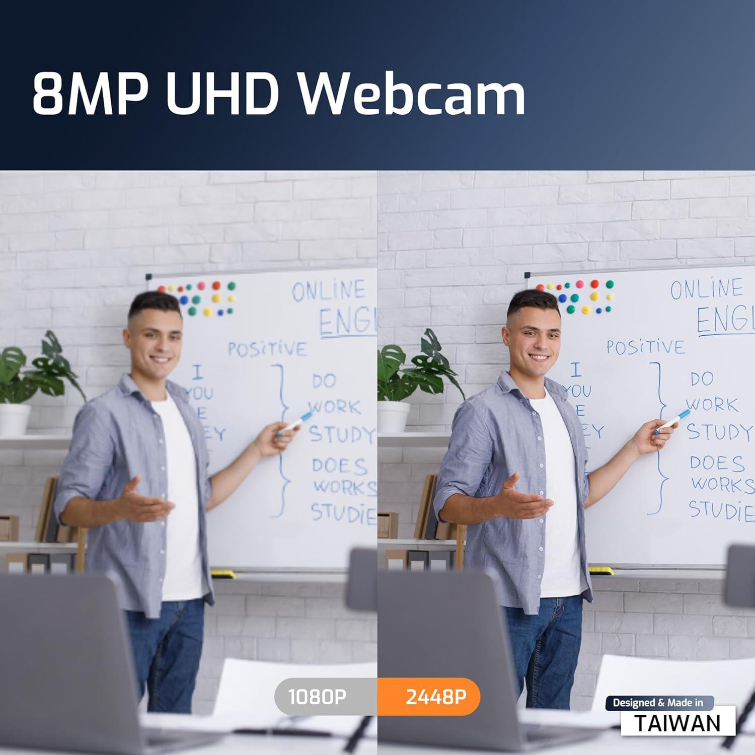 Cámara de Documentos INS-1 8MP Ultra HD con Luz LED y Micrófono