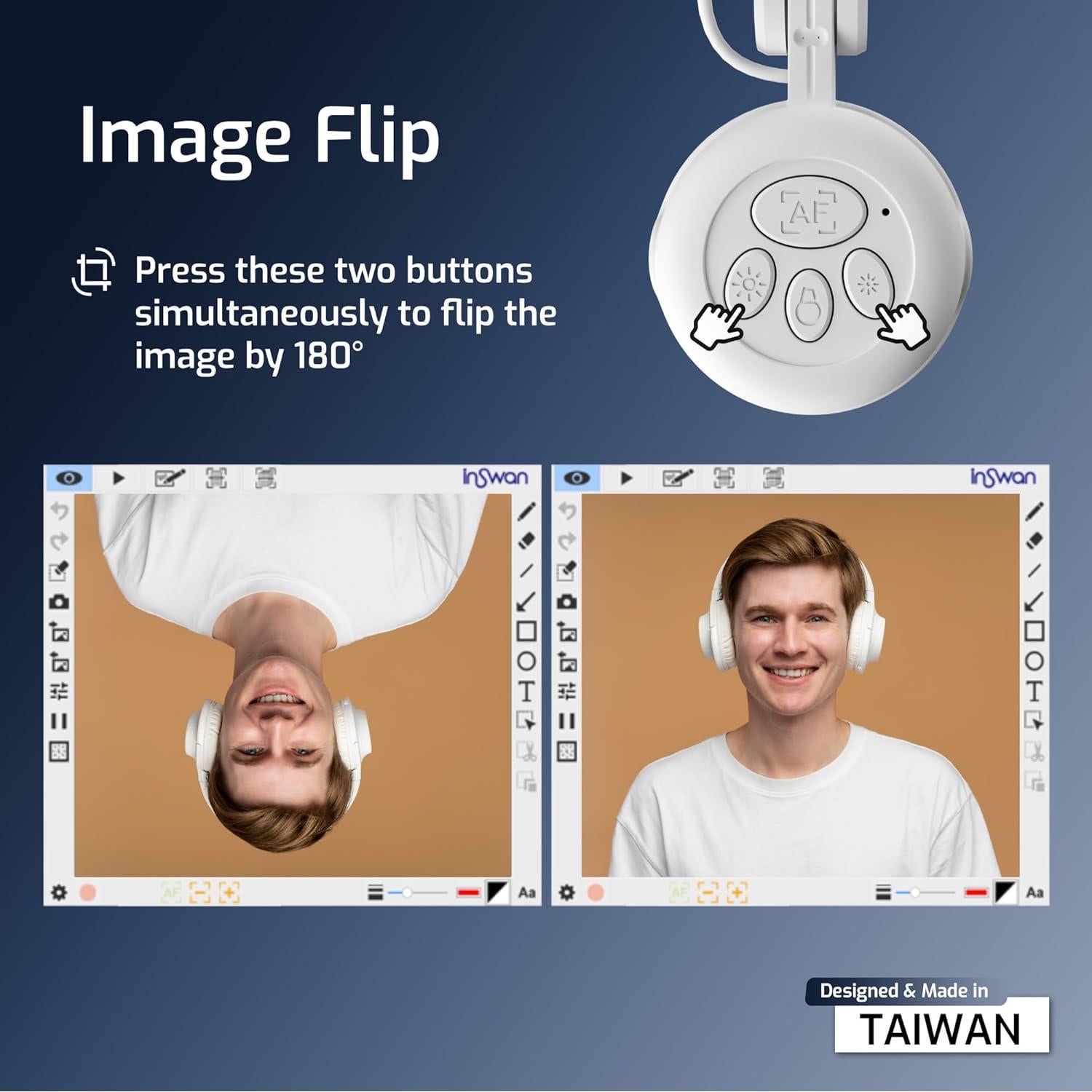 Cámara de Documentos INS-1 8MP Ultra HD con Luz LED y Micrófono