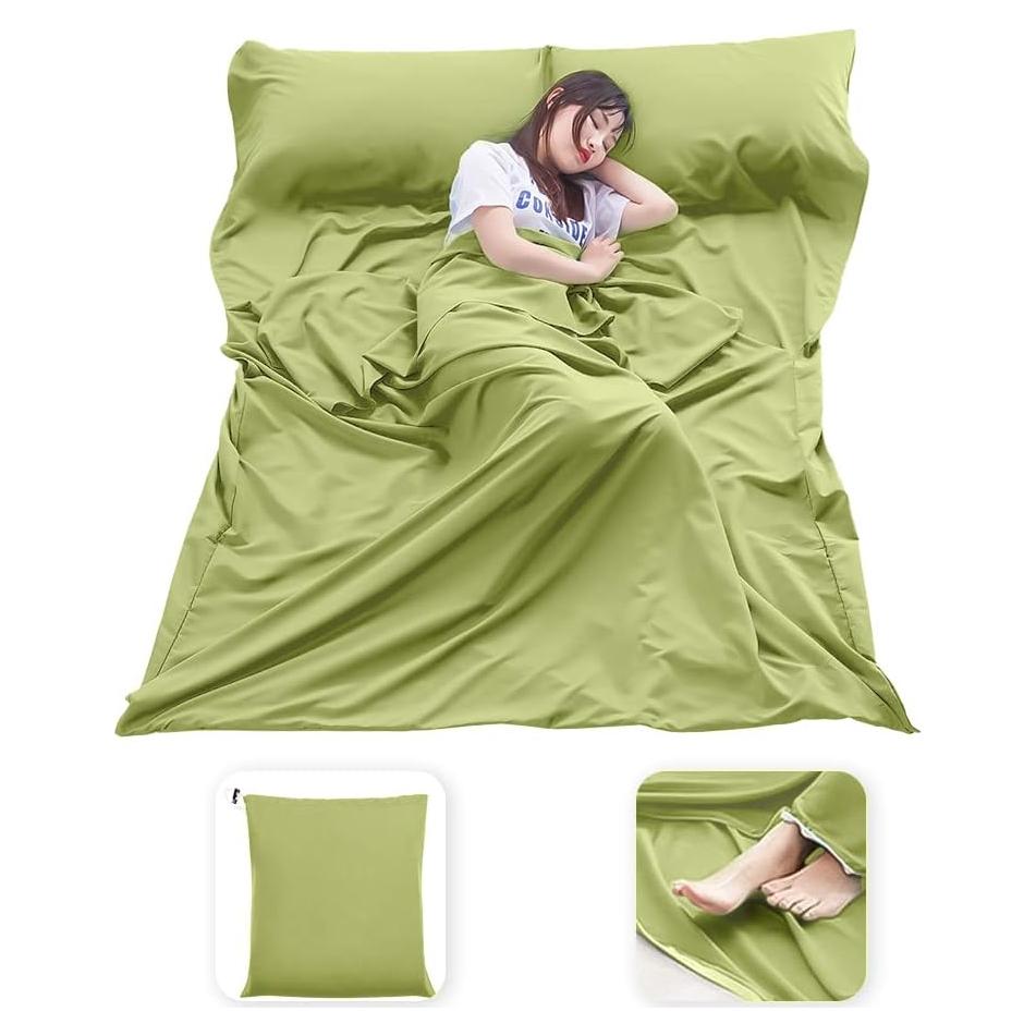Saco de Dormir Forro Ligero MongByYa Verde 210x180 cm