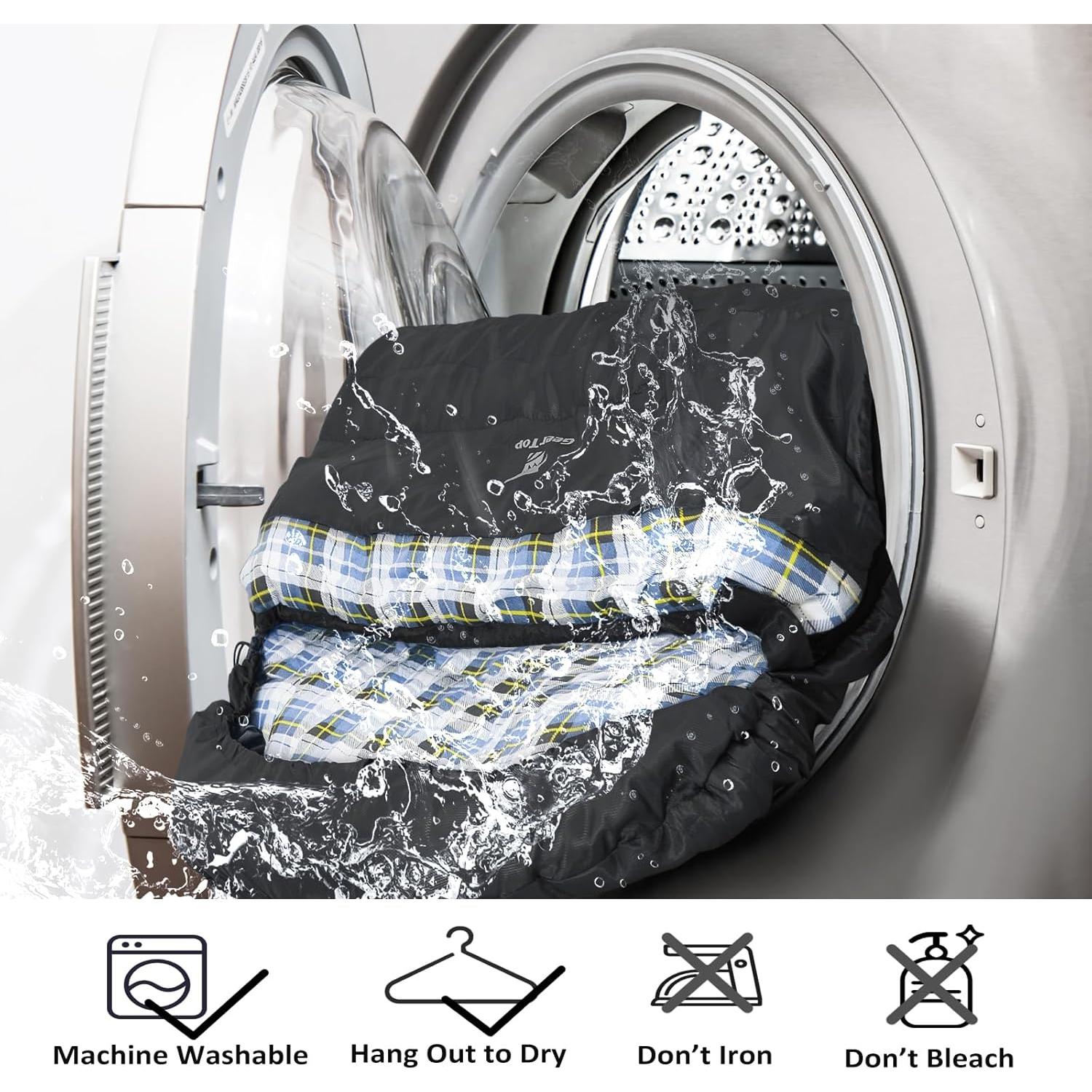 Saco de Dormir GEERTOP Franela Grande 220x99cm para Climas Fríos