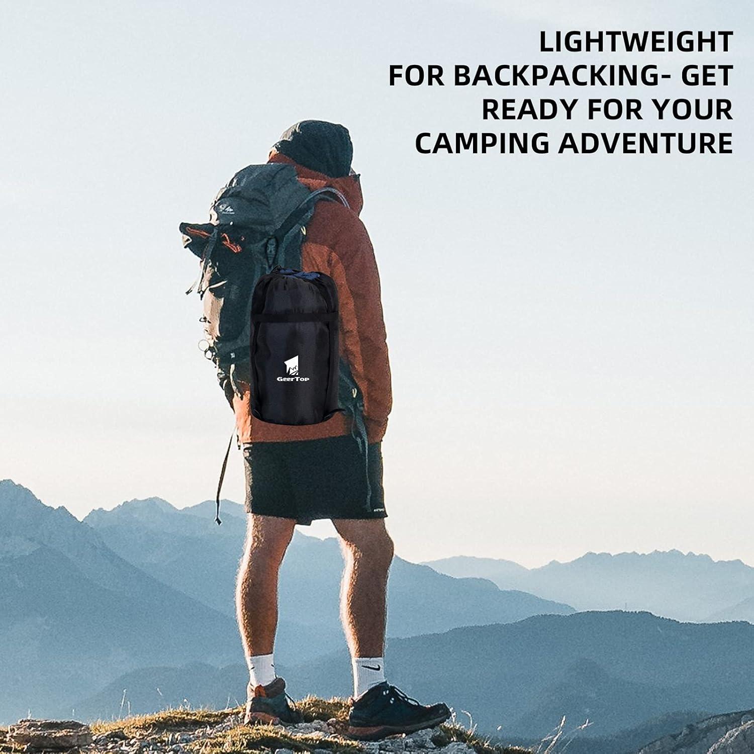 Saco de Dormir GEERTOP Franela Grande 220x99cm para Climas Fríos