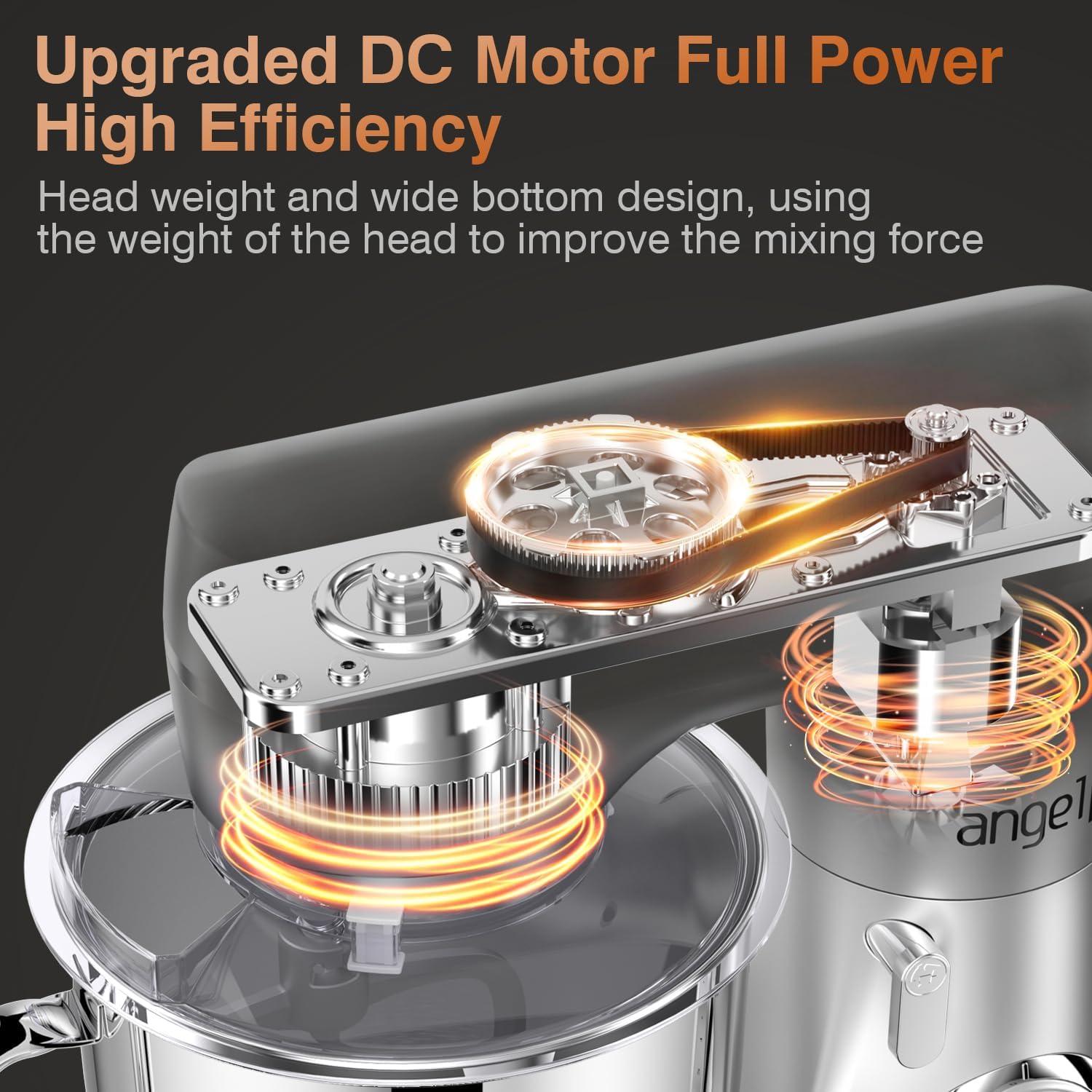 Batidora de Pie Mini Angel 5QT Acero Inoxidable Plateada