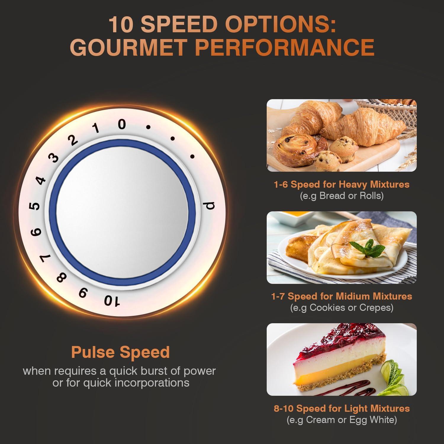 Batidora de Pie Mini Angel 5QT Acero Inoxidable Plateada