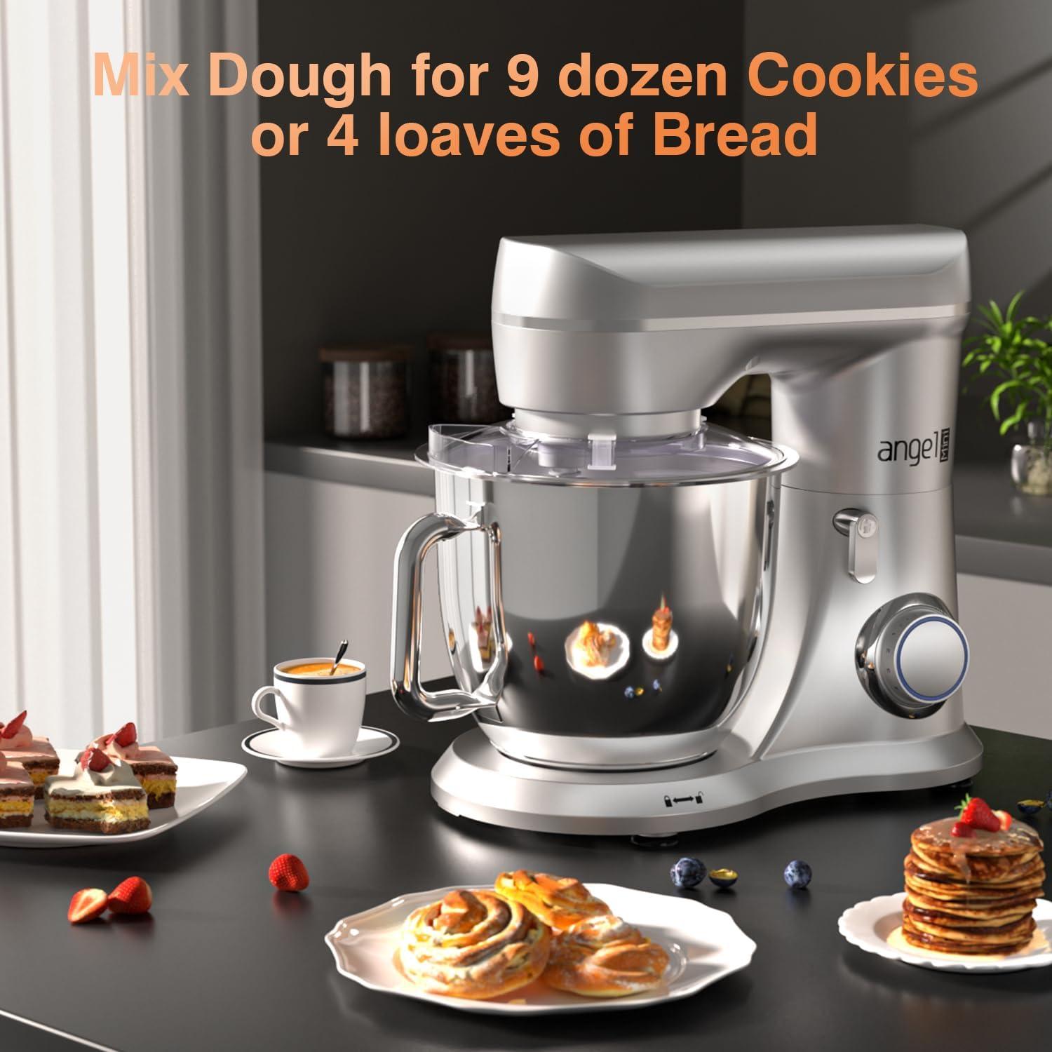 Batidora de Pie Mini Angel 5QT Acero Inoxidable Plateada