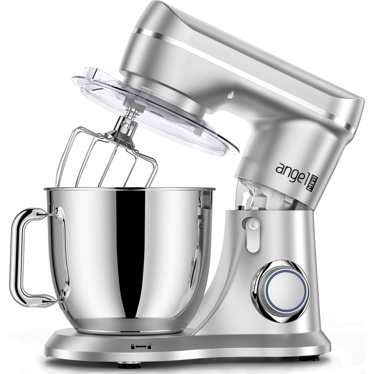 Batidora de Pie Mini Angel 5QT Acero Inoxidable Plateada