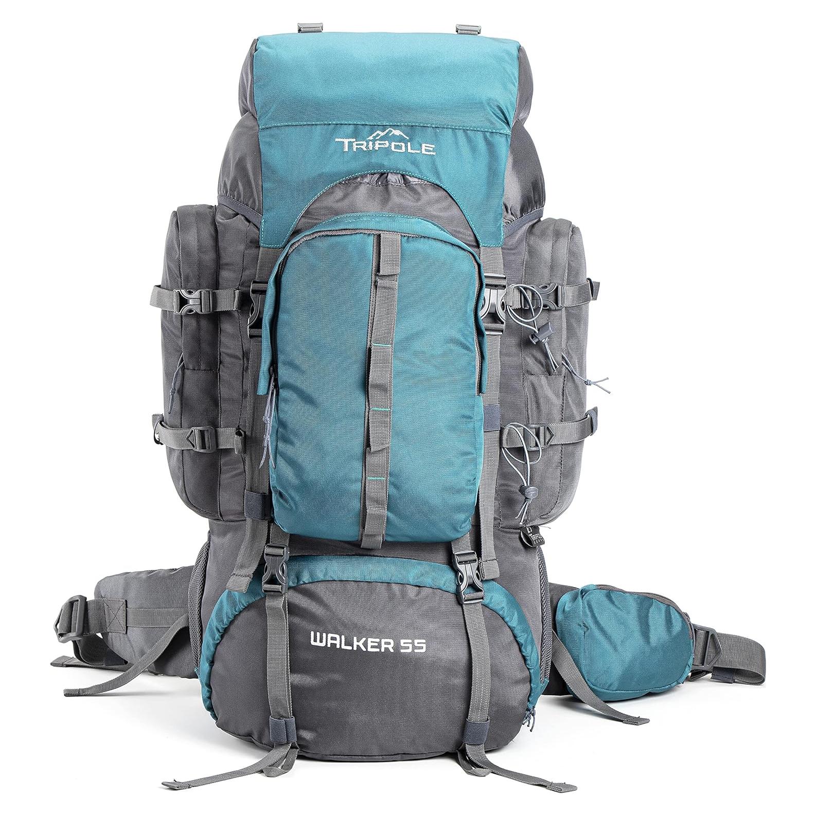 Mochila Tripole Gears 65L para Senderismo y Laptop Negra