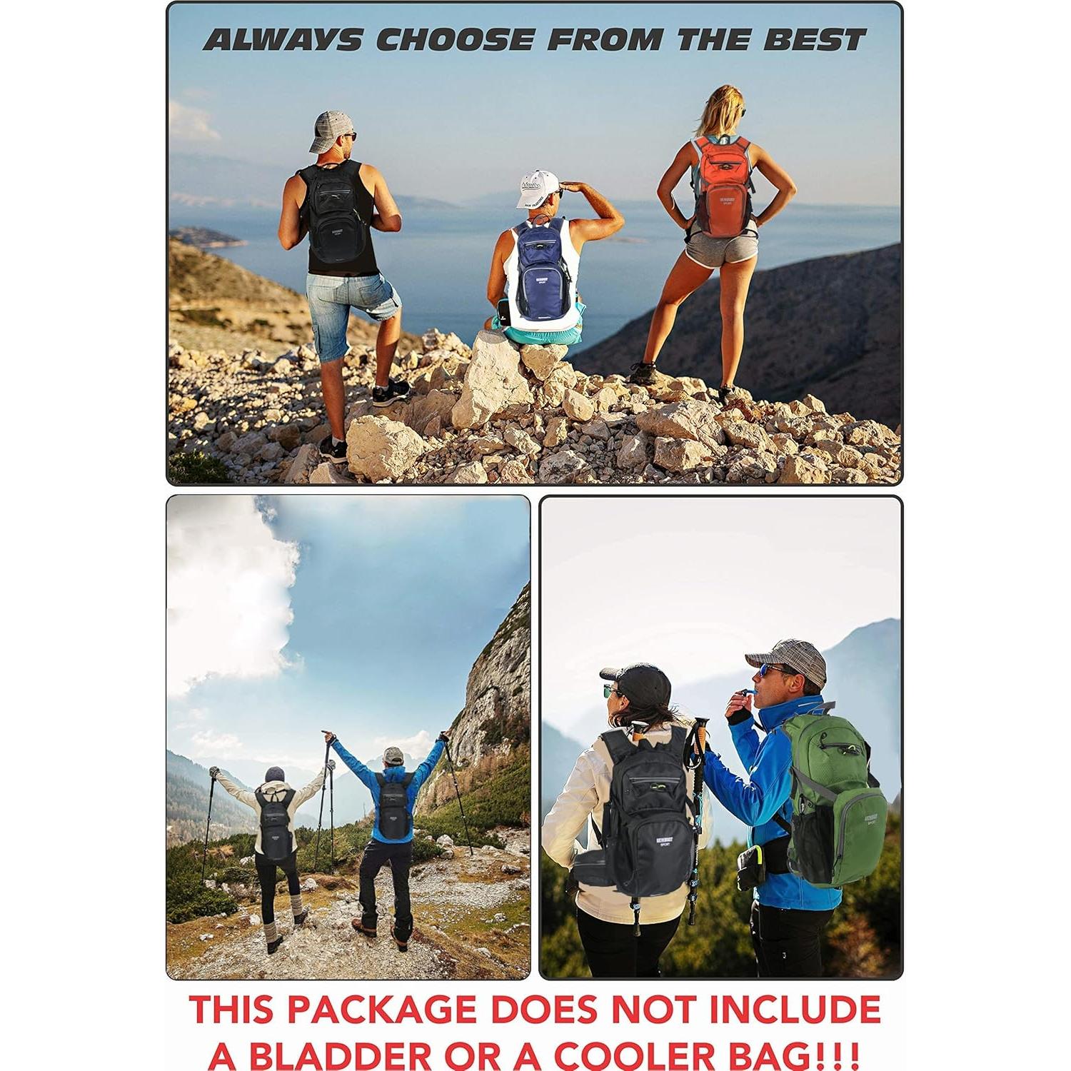 Mochila de Senderismo Impermeable Lemuvlt 15L Negra