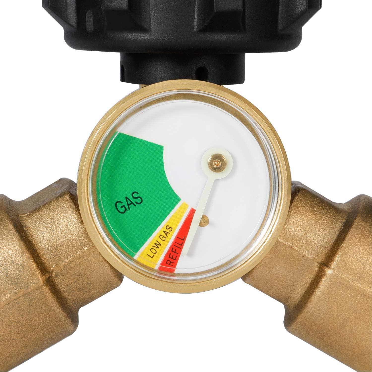 Divisor de Tanque de Propano Kohree 2 Vías con Medidor