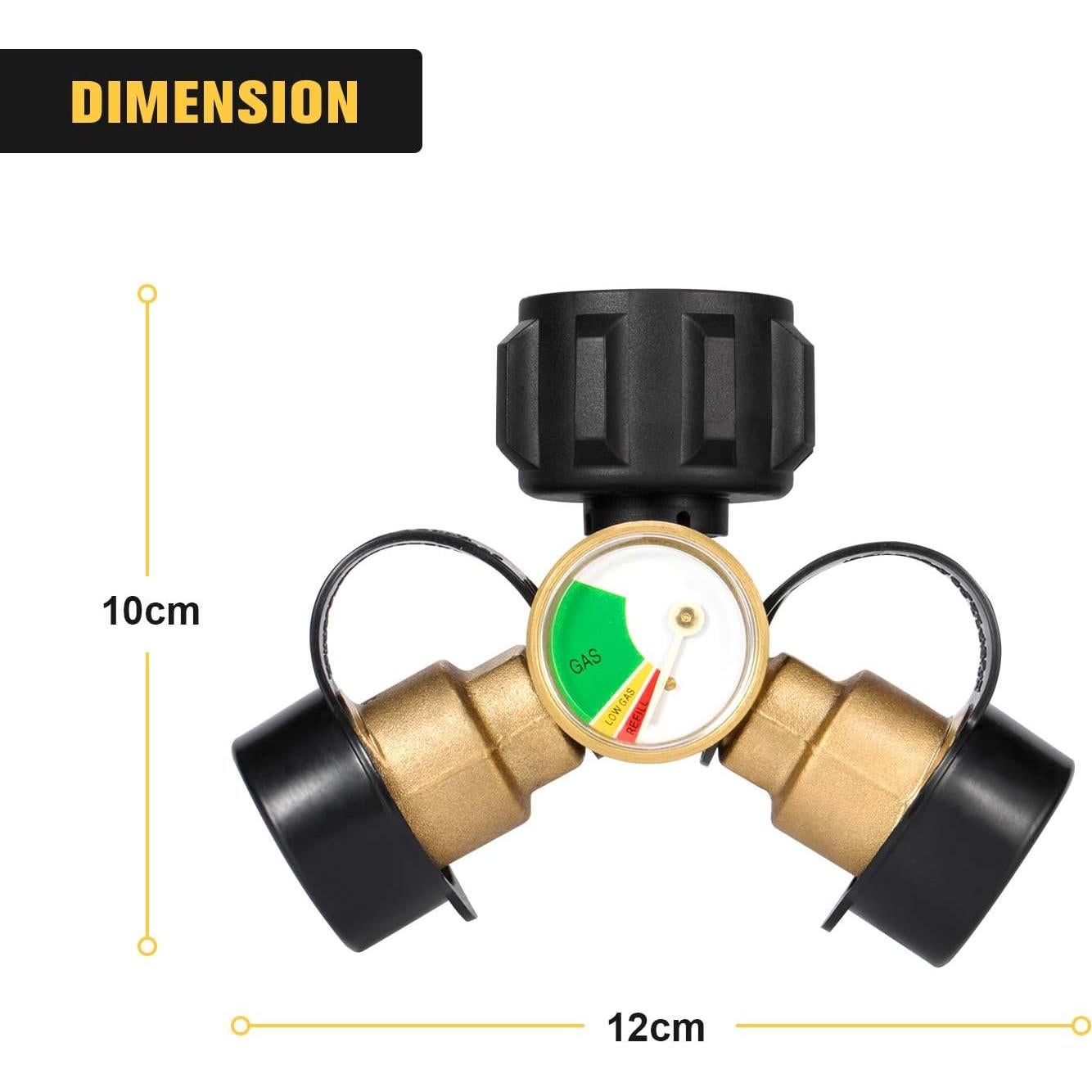 Divisor de Tanque de Propano Kohree 2 Vías con Medidor