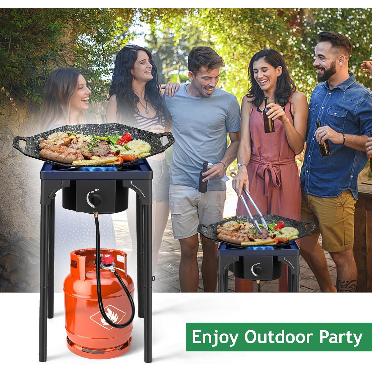 Estufa de Gas Portátil Outvita 75,000 BTU para Camping