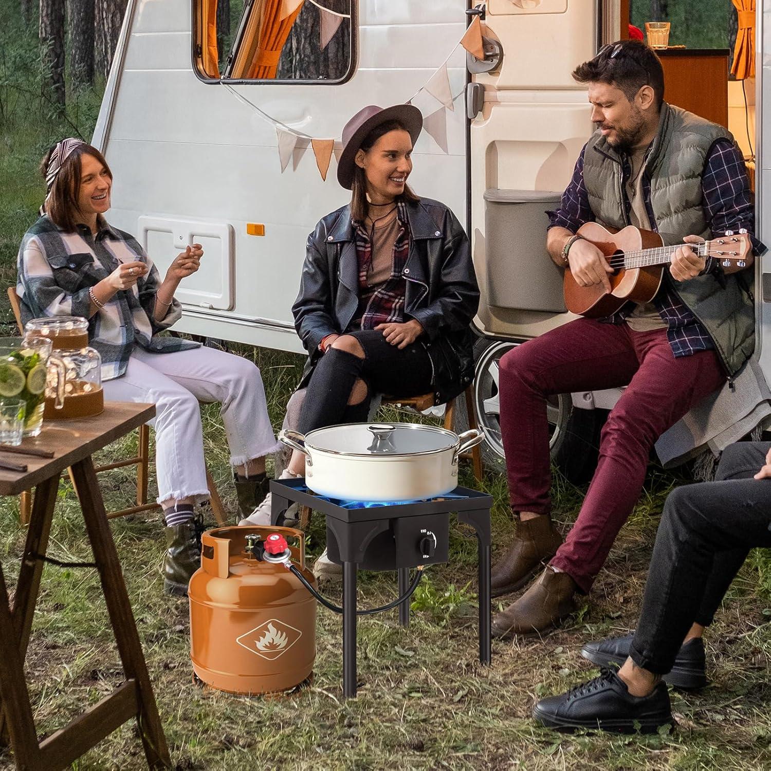 Estufa de Gas Portátil Outvita 75,000 BTU para Camping