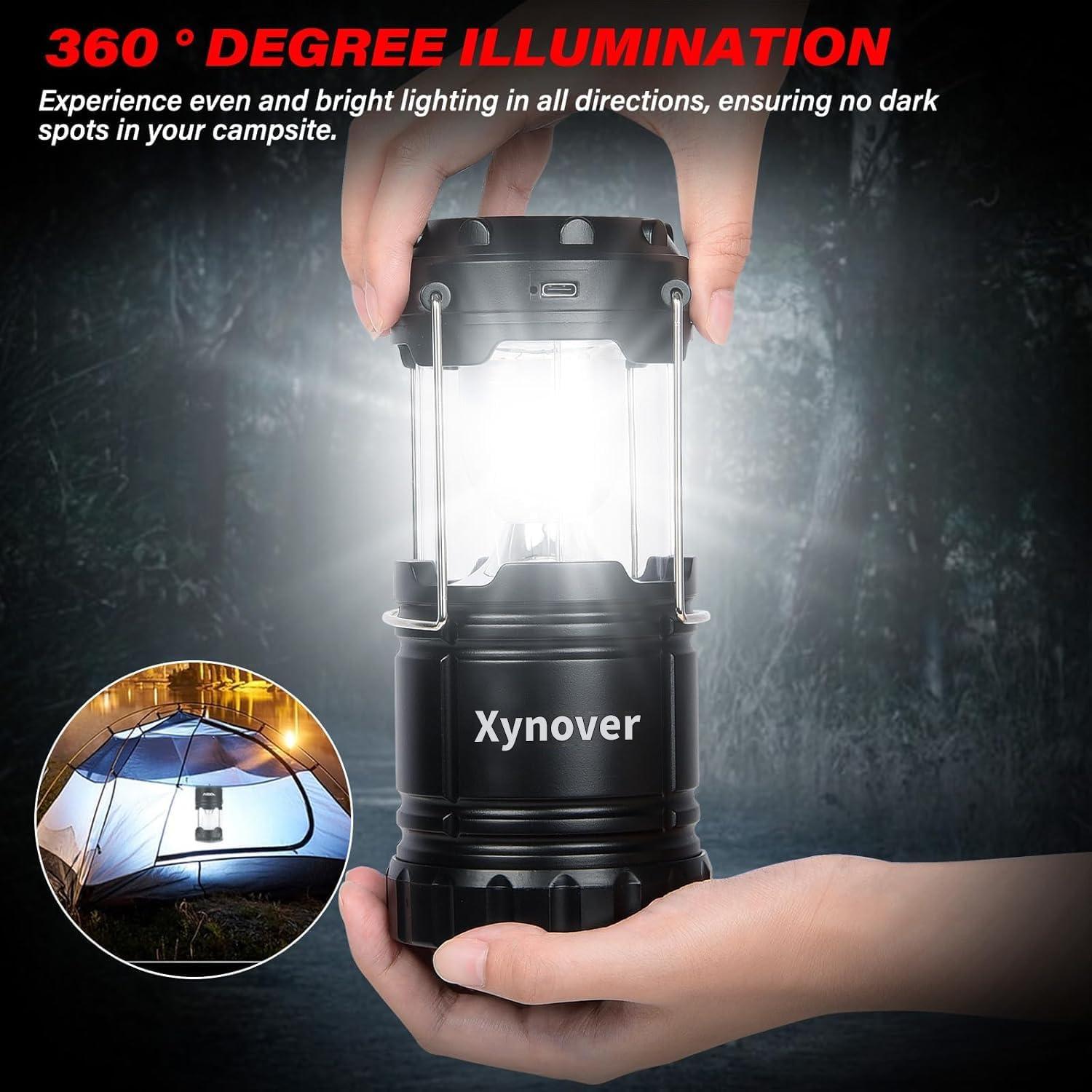 Linterna Solar Xynover 4-Pack LED Recargable 100 Lúmenes