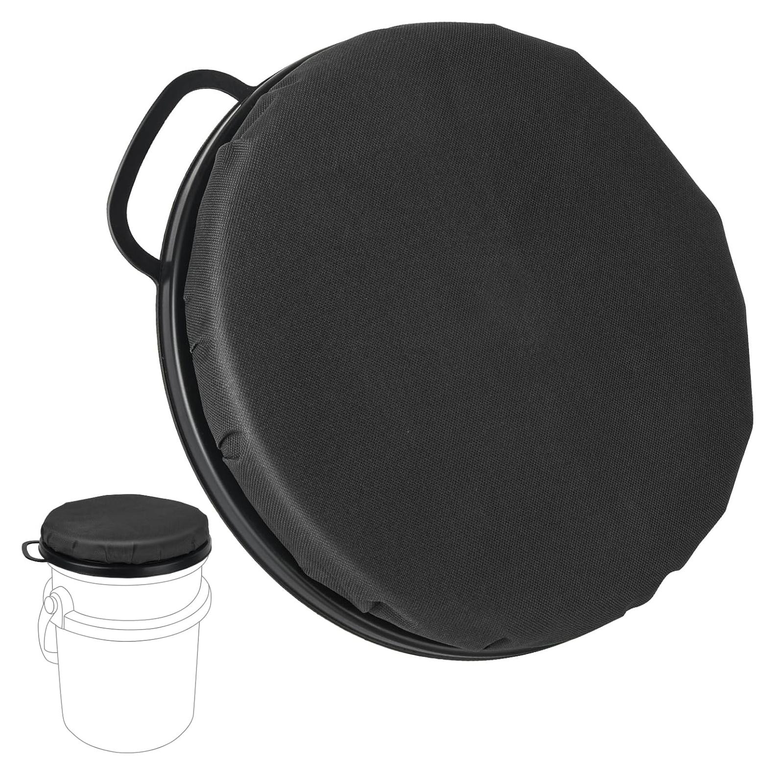 Tapa de Asiento de Cubo Wizcave 5 Galones Giratoria Negra