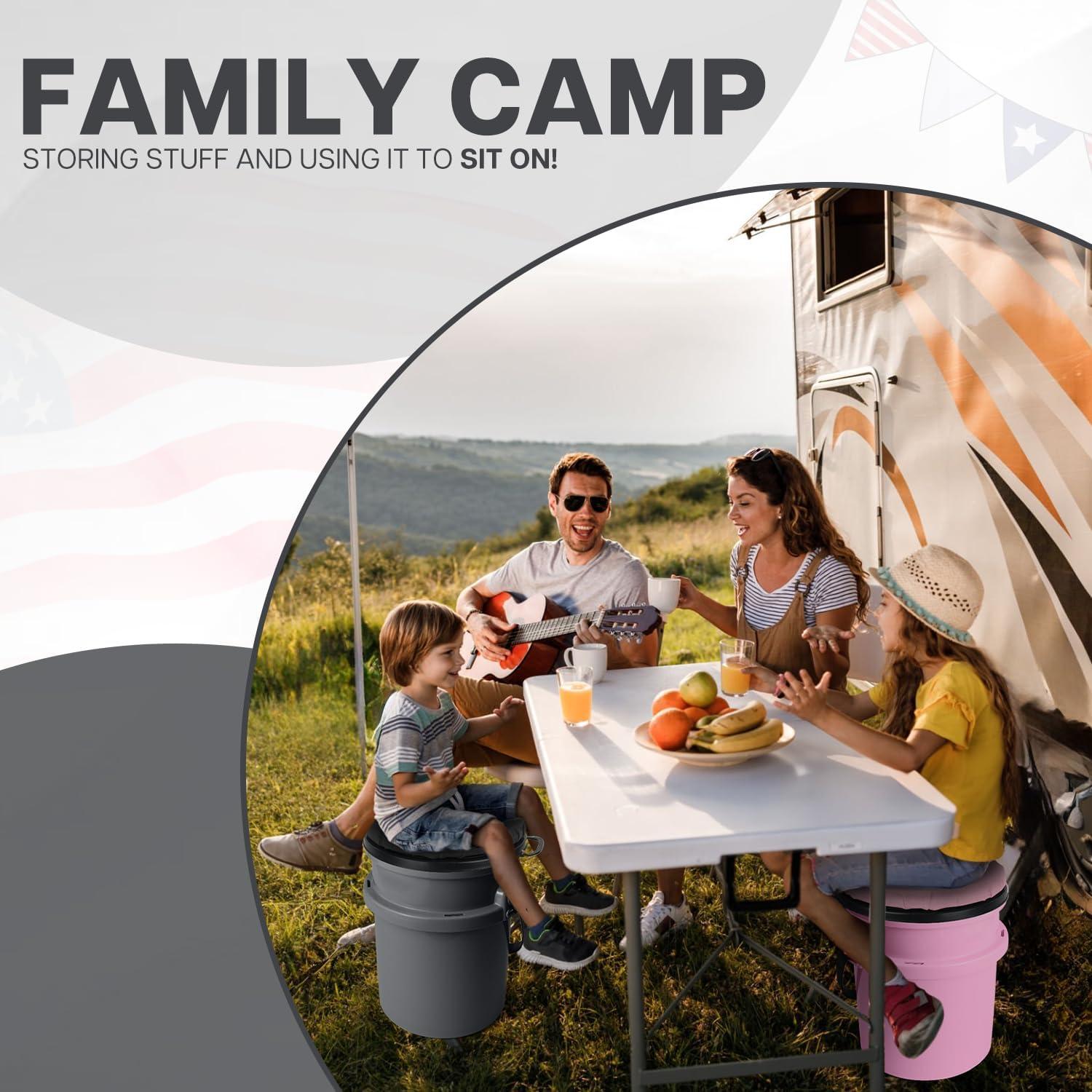 Tapa de Asiento de Cubo Wizcave 5 Galones Giratoria Negra