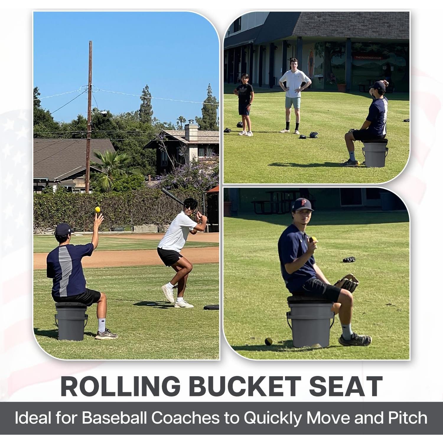 Tapa de Asiento de Cubo Wizcave 5 Galones Giratoria Negra