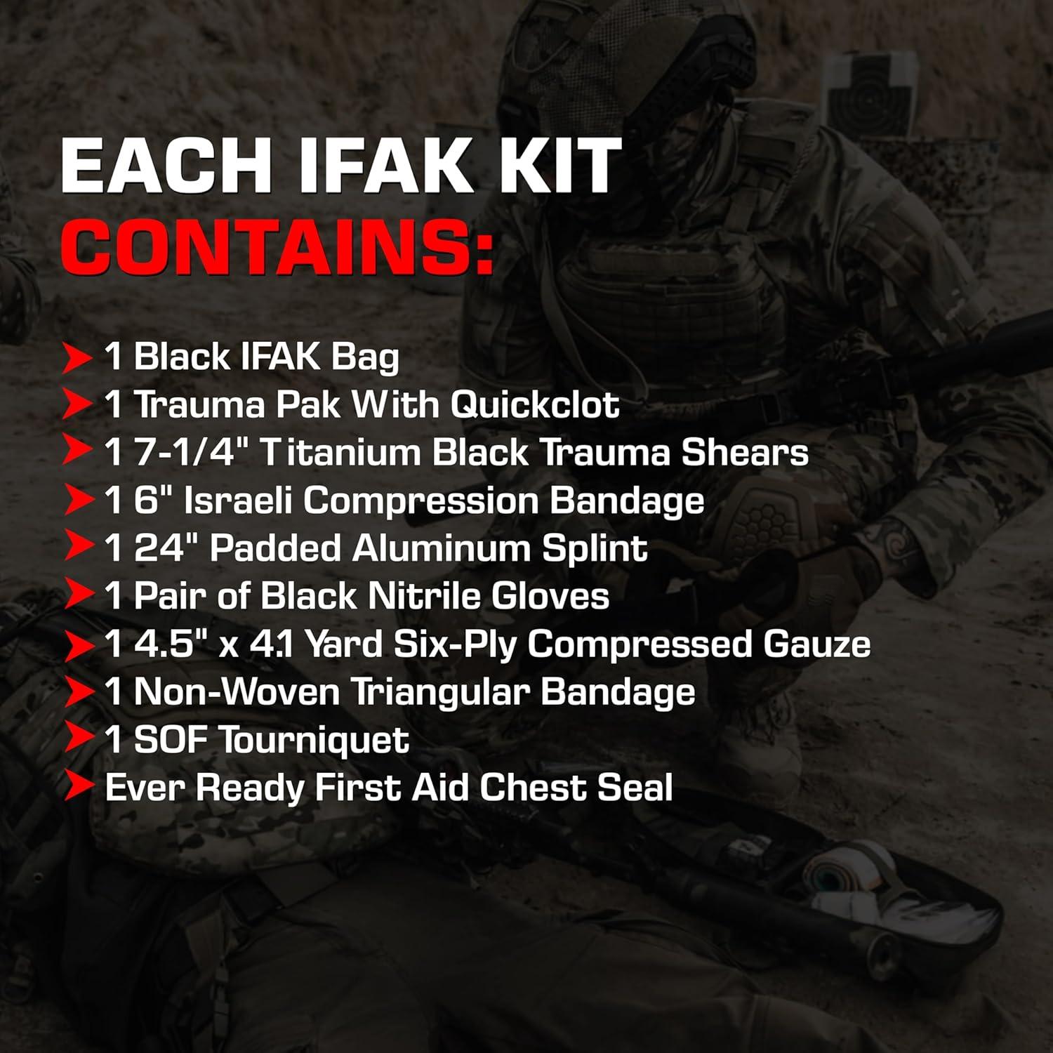 Kit de Primeros Auxilios IFAK MediTac Premium - Negro - 23.1x17x11.2cm