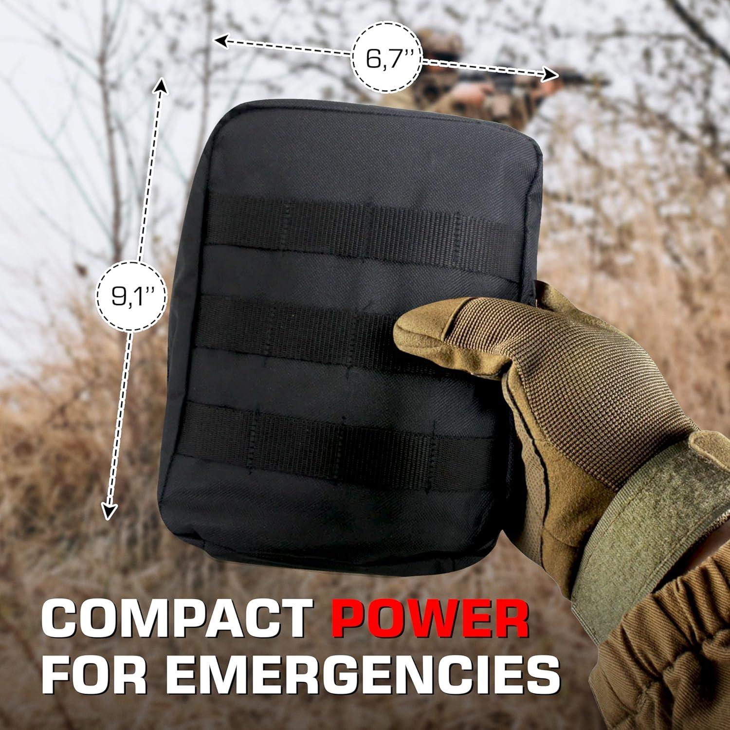 Kit de Primeros Auxilios IFAK MediTac Premium - Negro - 23.1x17x11.2cm