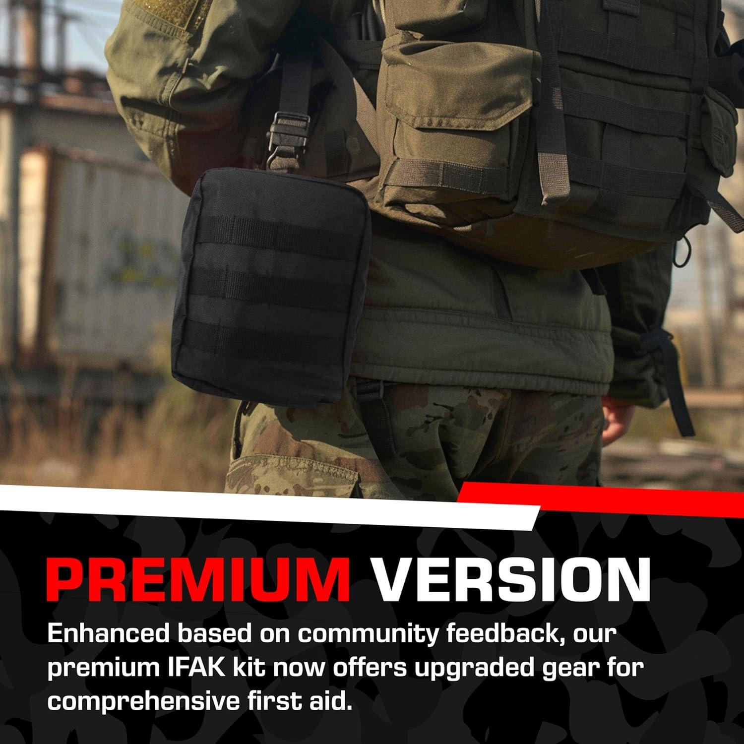 Kit de Primeros Auxilios IFAK MediTac Premium - Negro - 23.1x17x11.2cm