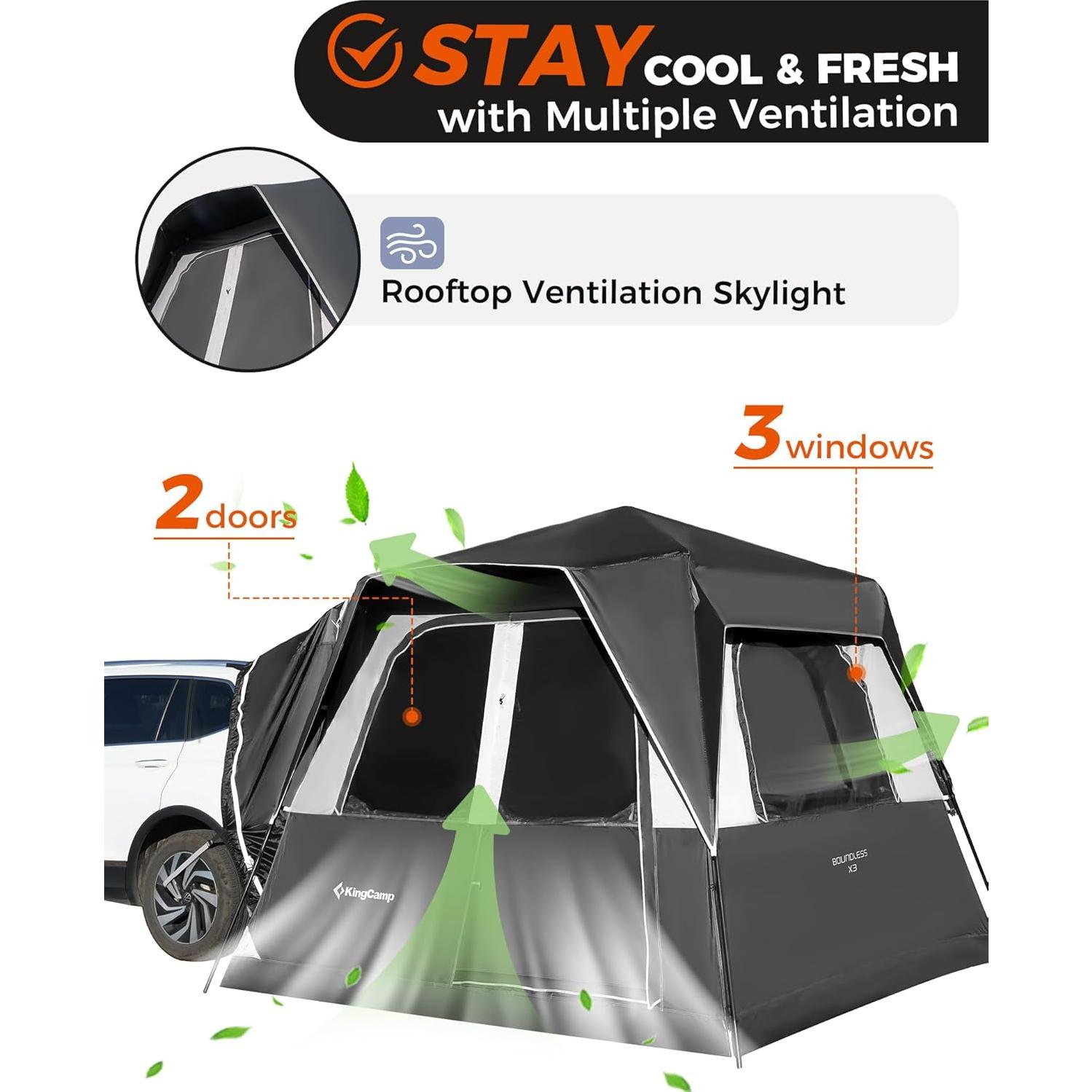 Carpa de Camping KingCamp SUV Instantánea 6-8 Personas Impermeable