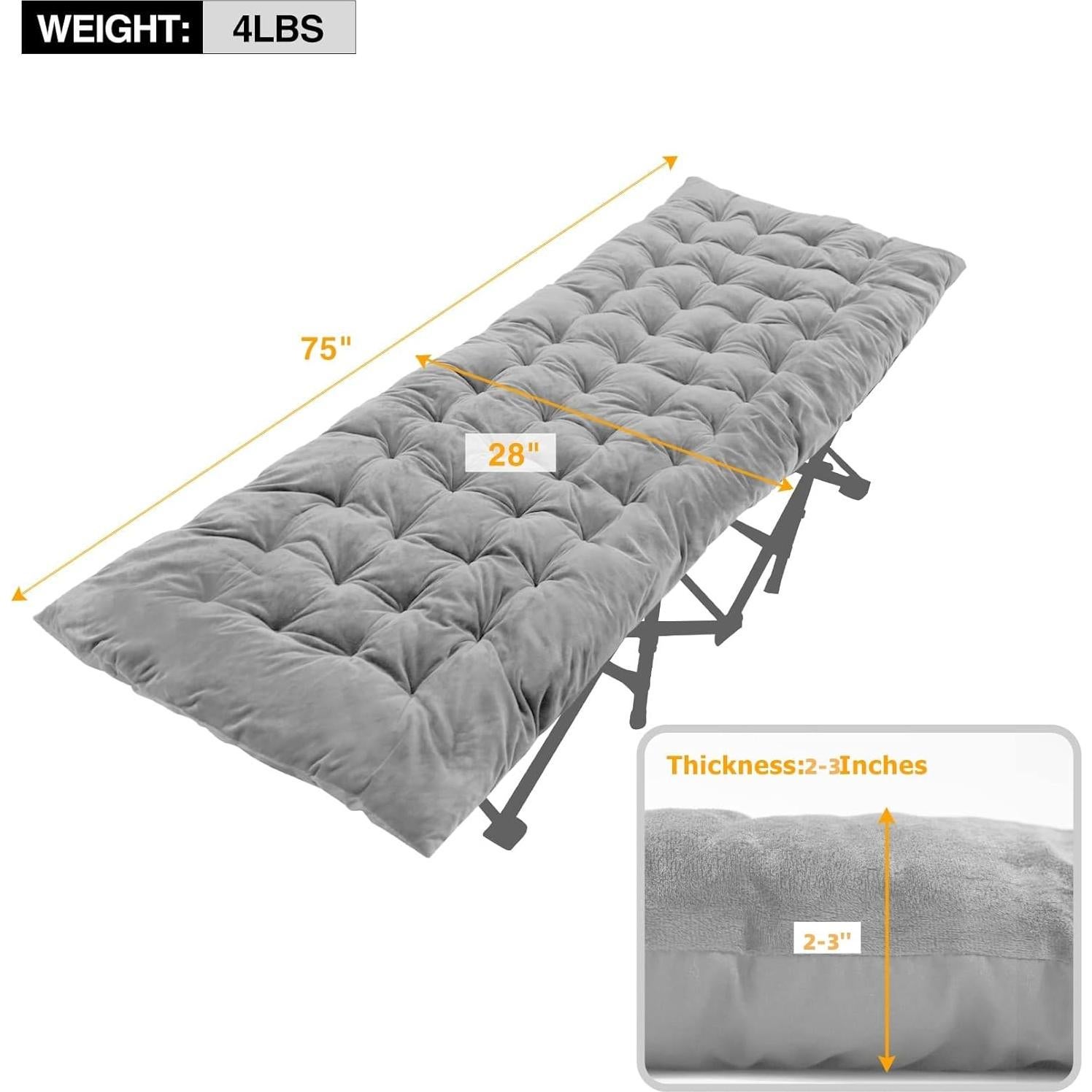Almohadilla de Cama Plegable REDCAMP 190.5x76.2cm Terciopelo