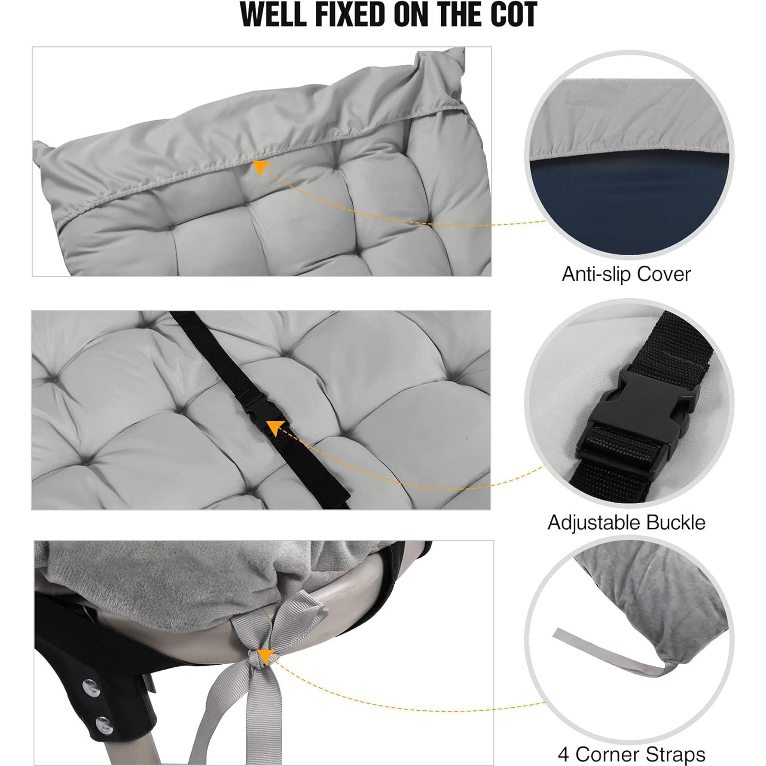 Almohadilla de Cama Plegable REDCAMP 190.5x76.2cm Terciopelo