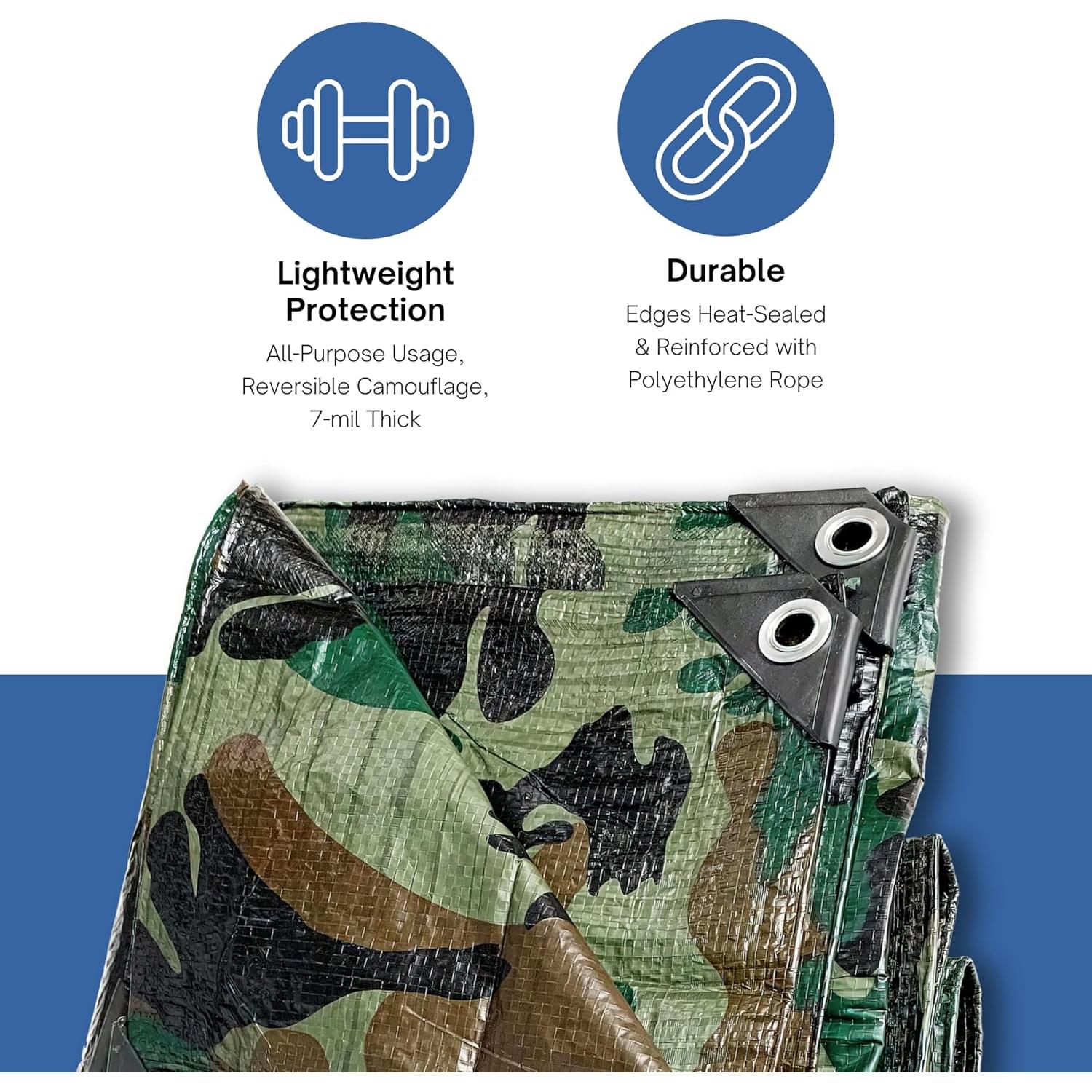 Lona Multiusos Impermeable Kotap 1.68x2.29m Camuflaje