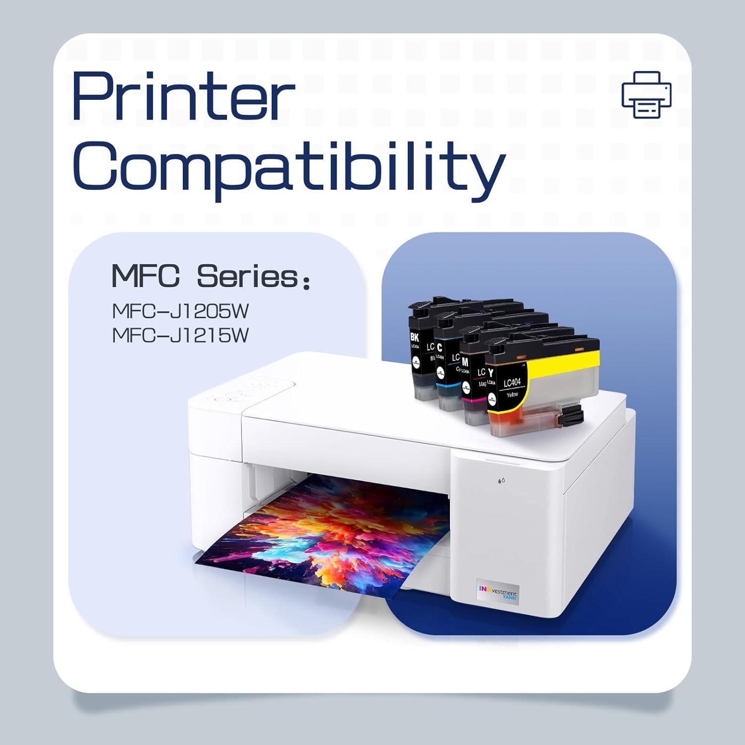 Cartuchos de tinta LC404 compatibles Brother MFC-J1205W 4 Pack