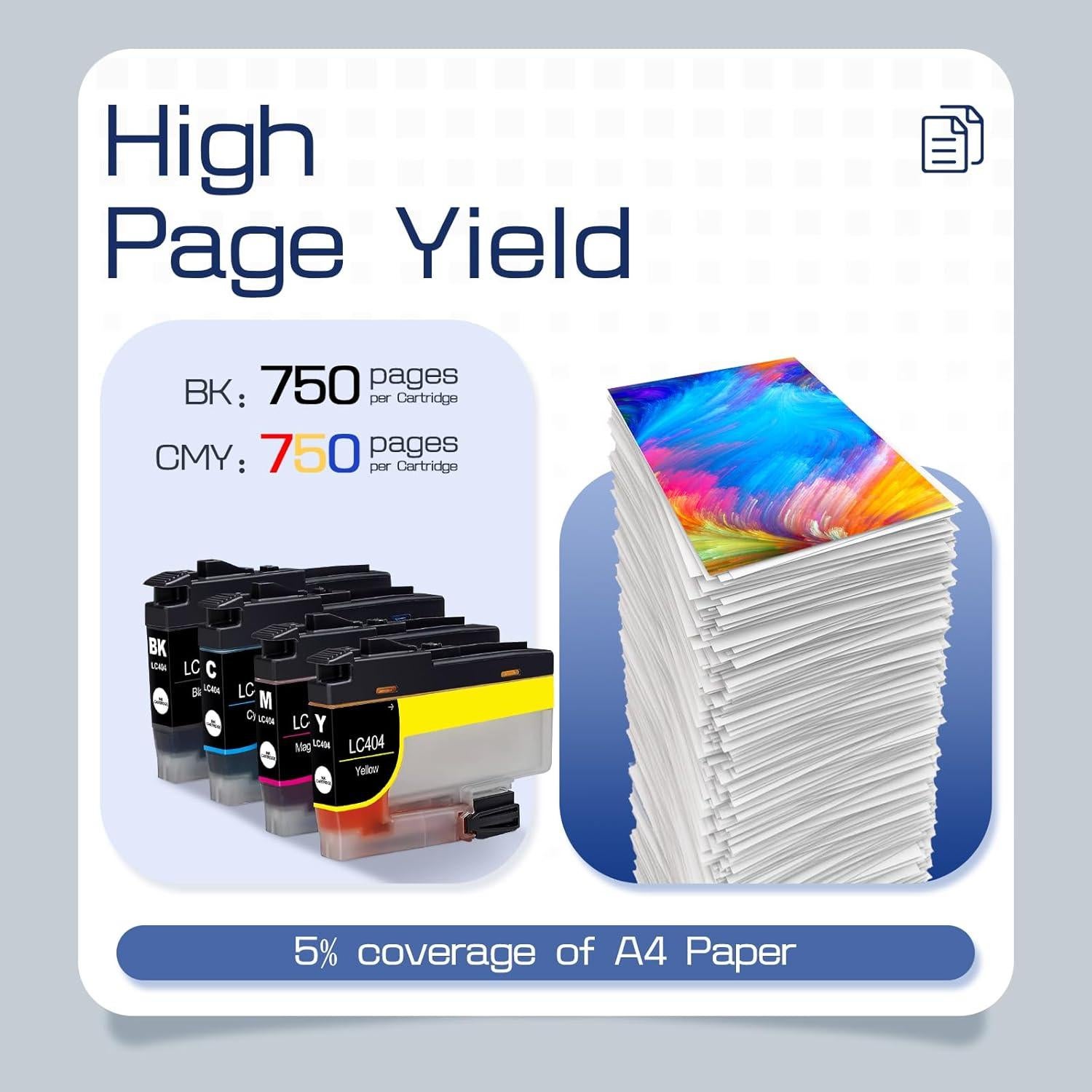 Cartuchos de tinta LC404 compatibles Brother MFC-J1205W 4 Pack