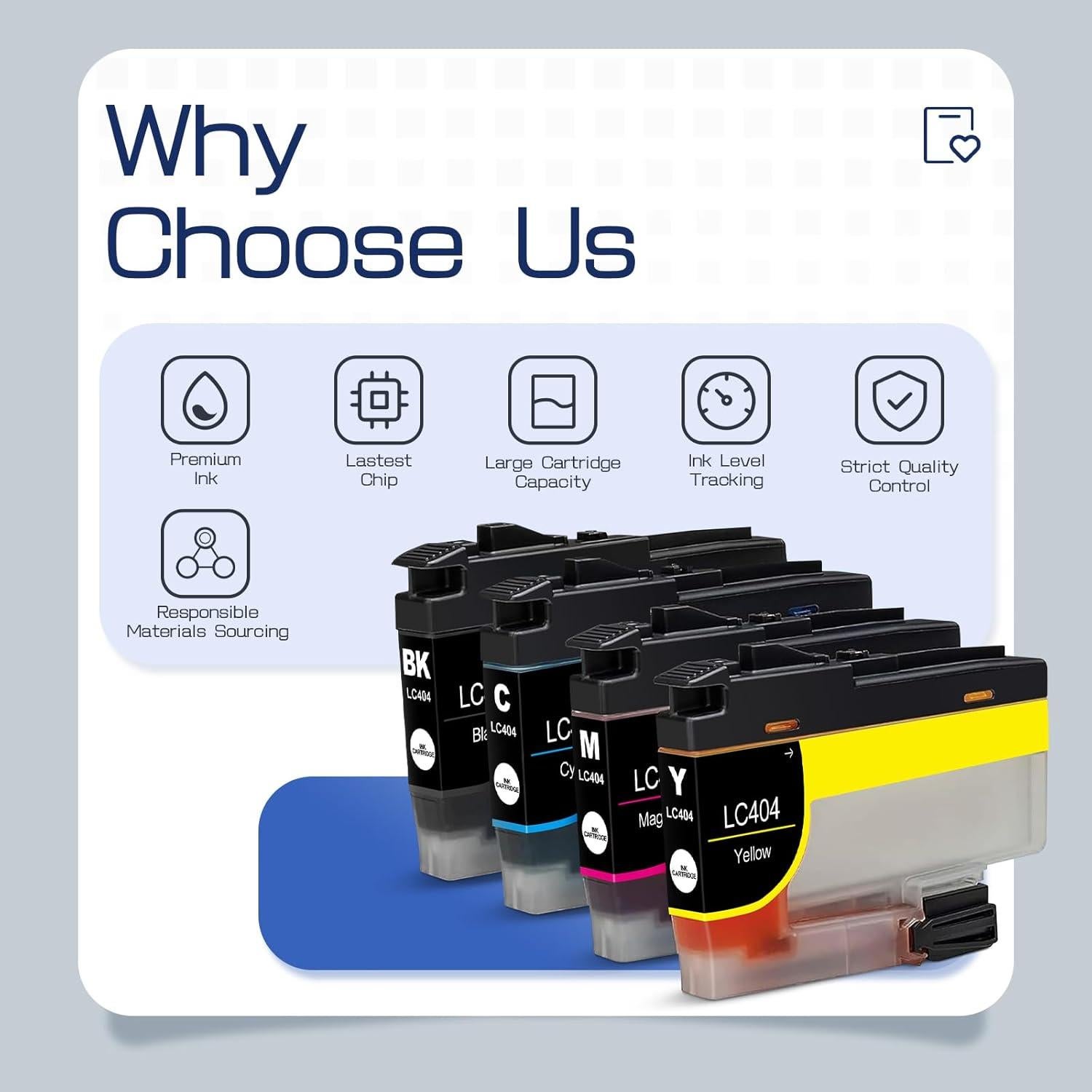 Cartuchos de tinta LC404 compatibles Brother MFC-J1205W 4 Pack
