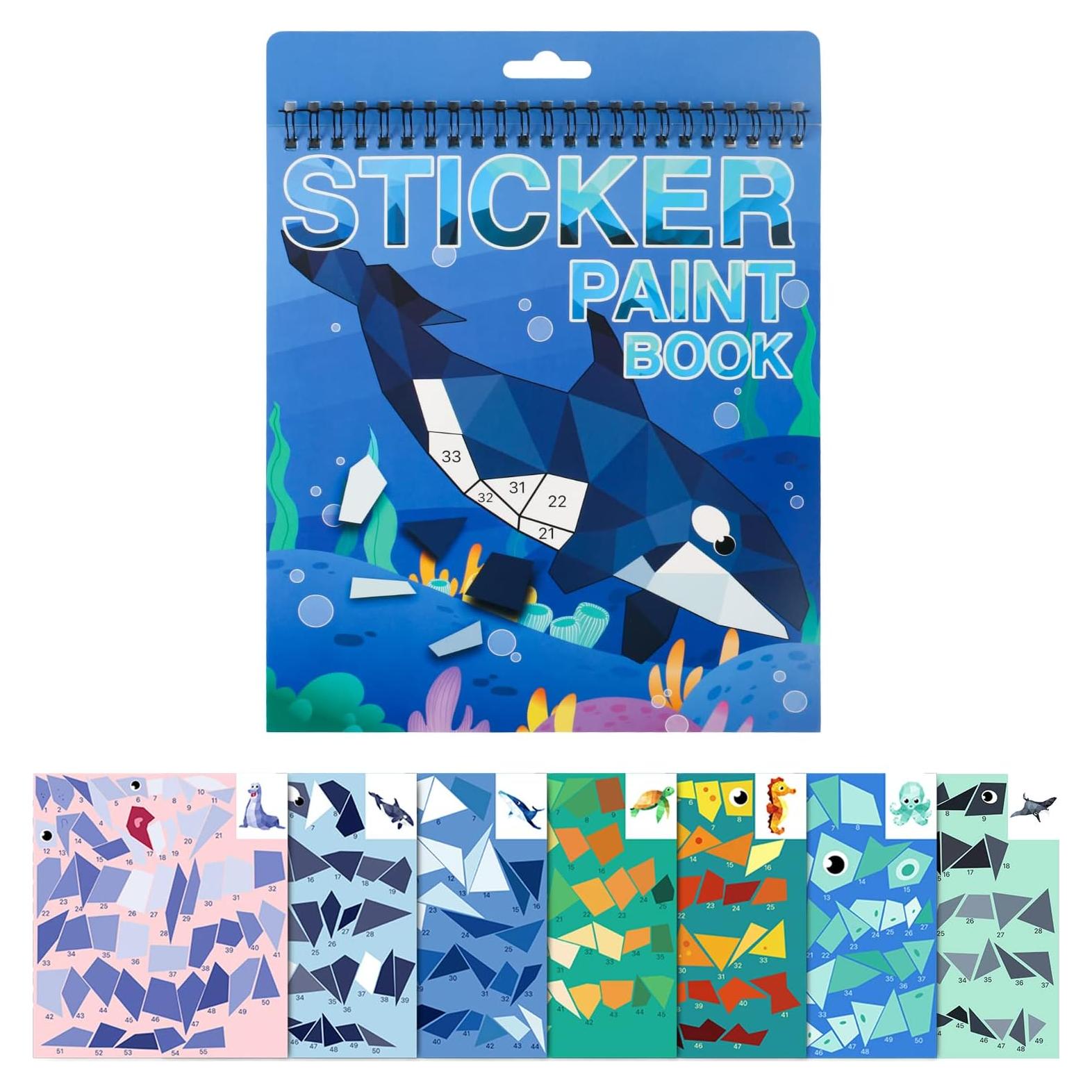 Libro de Pegatinas Océano TPQKA para Niños 4-8 Años