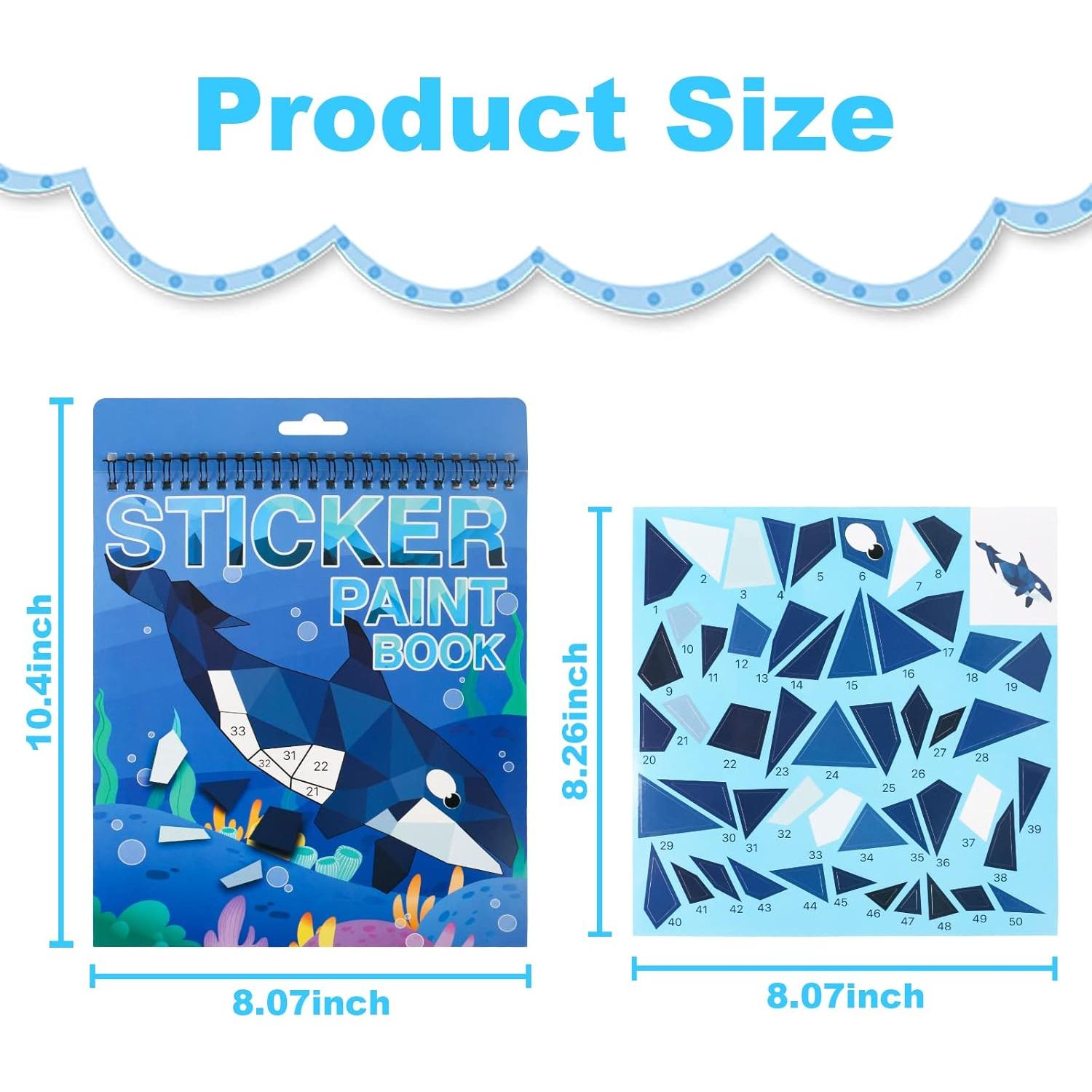 Libro de Pegatinas Océano TPQKA para Niños 4-8 Años