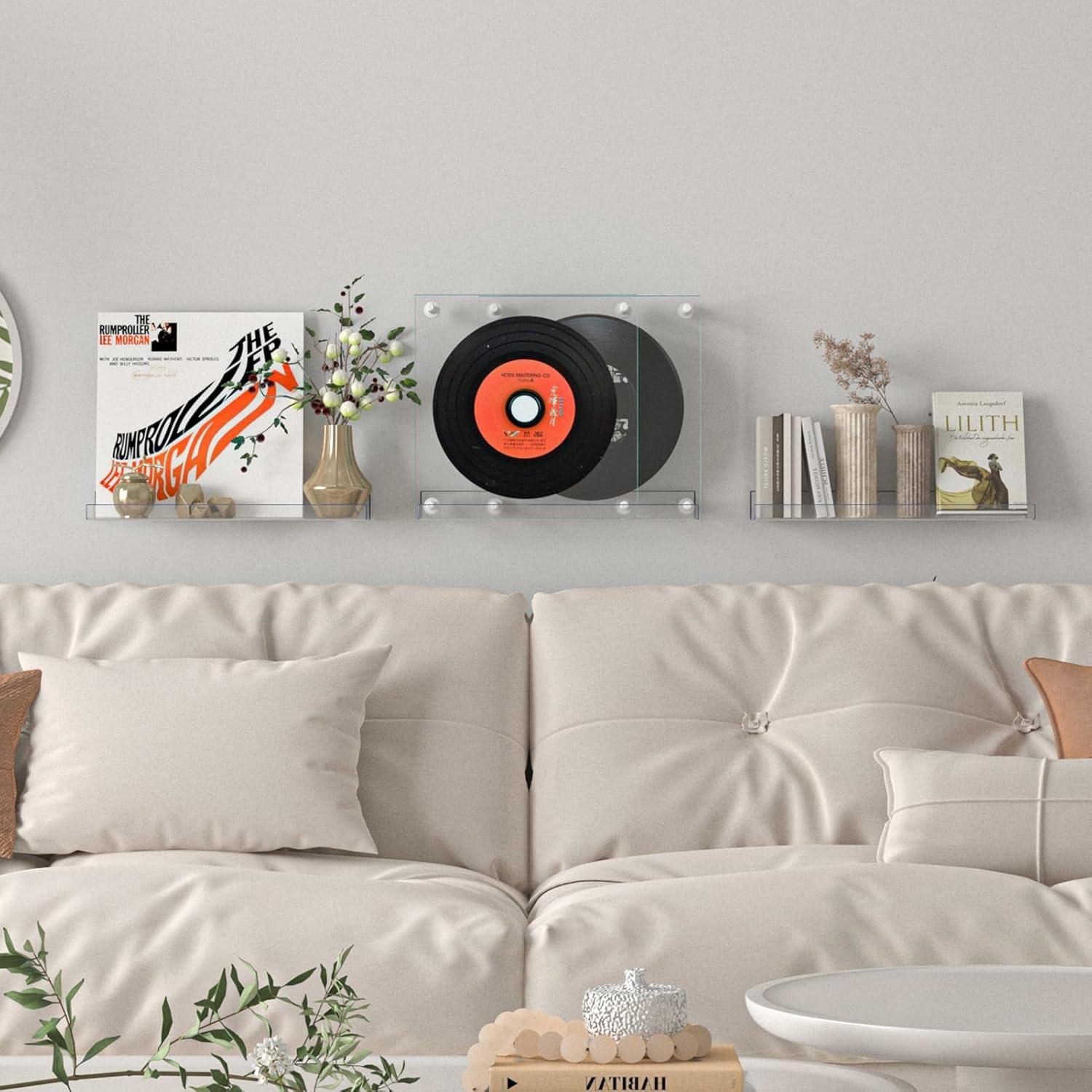 Estantes Flotantes Acrílicos MEBRUDY 5 Paquetes 38.1x10.2 cm