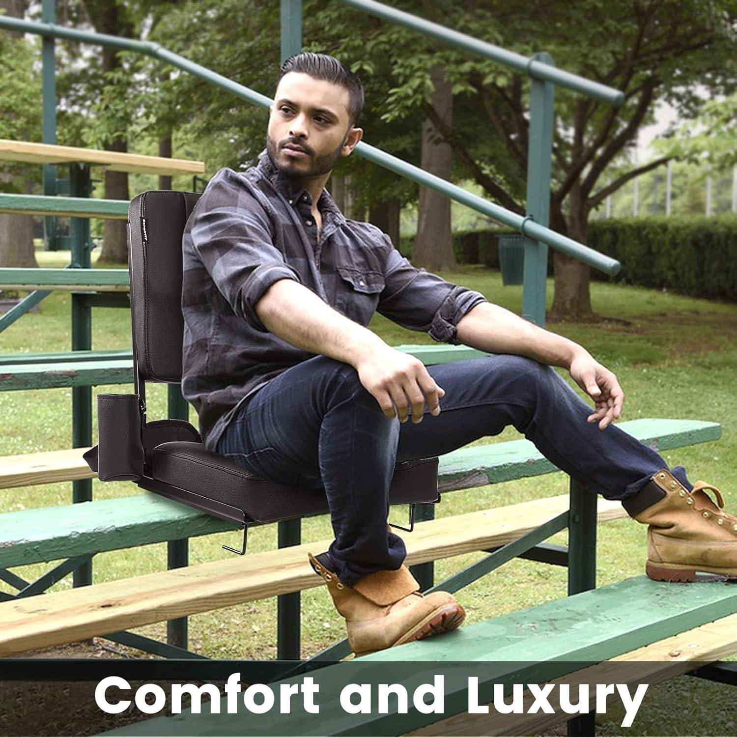 Asiento de Estadio Plegable Behairity BEZ01 con Respaldo y Cojín