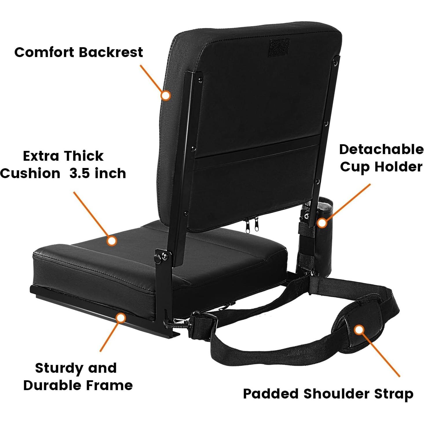 Asiento de Estadio Plegable Behairity BEZ01 con Respaldo y Cojín