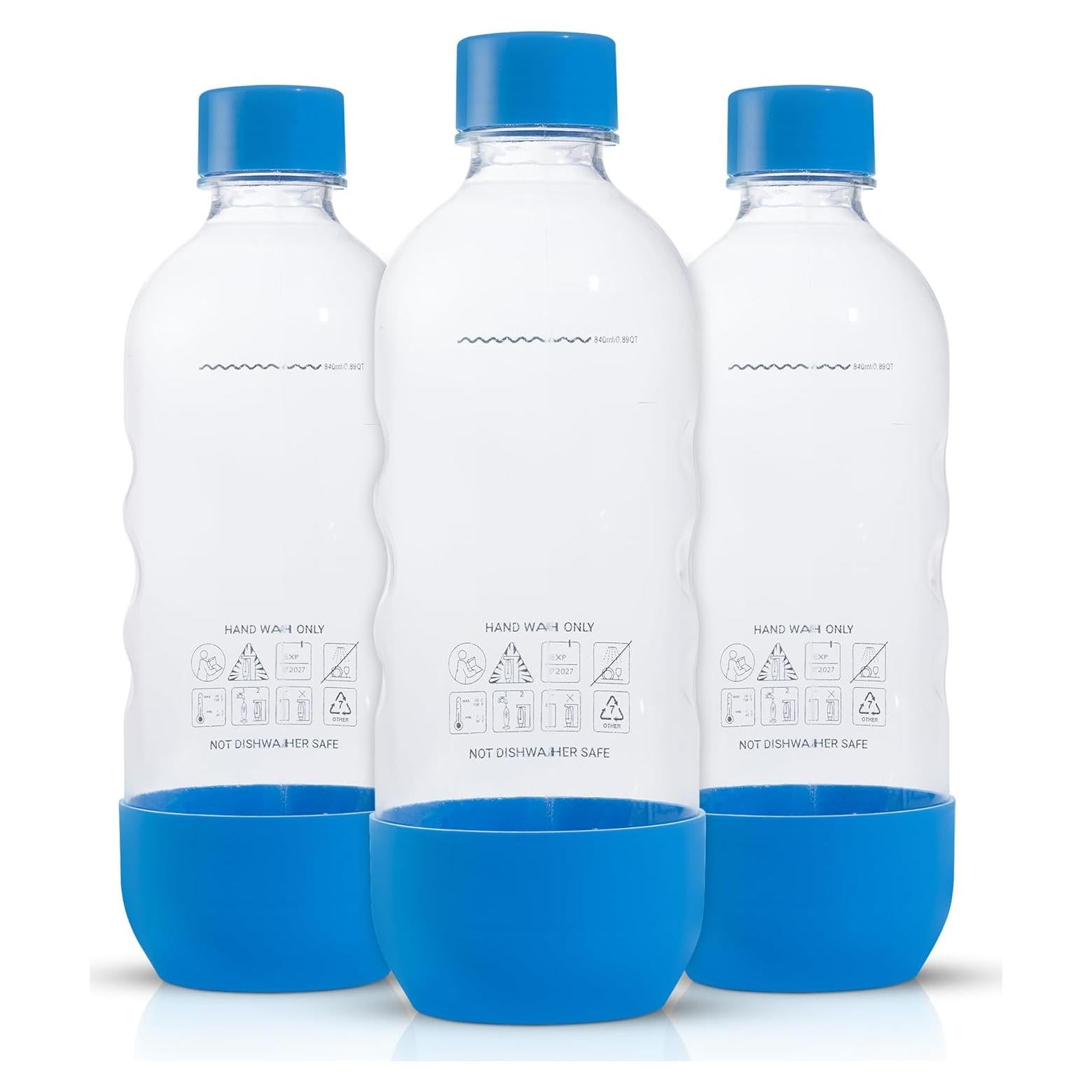 Botellas de Agua Carbonatadas MRX Solutions - 1 Litro - Paquete de 3