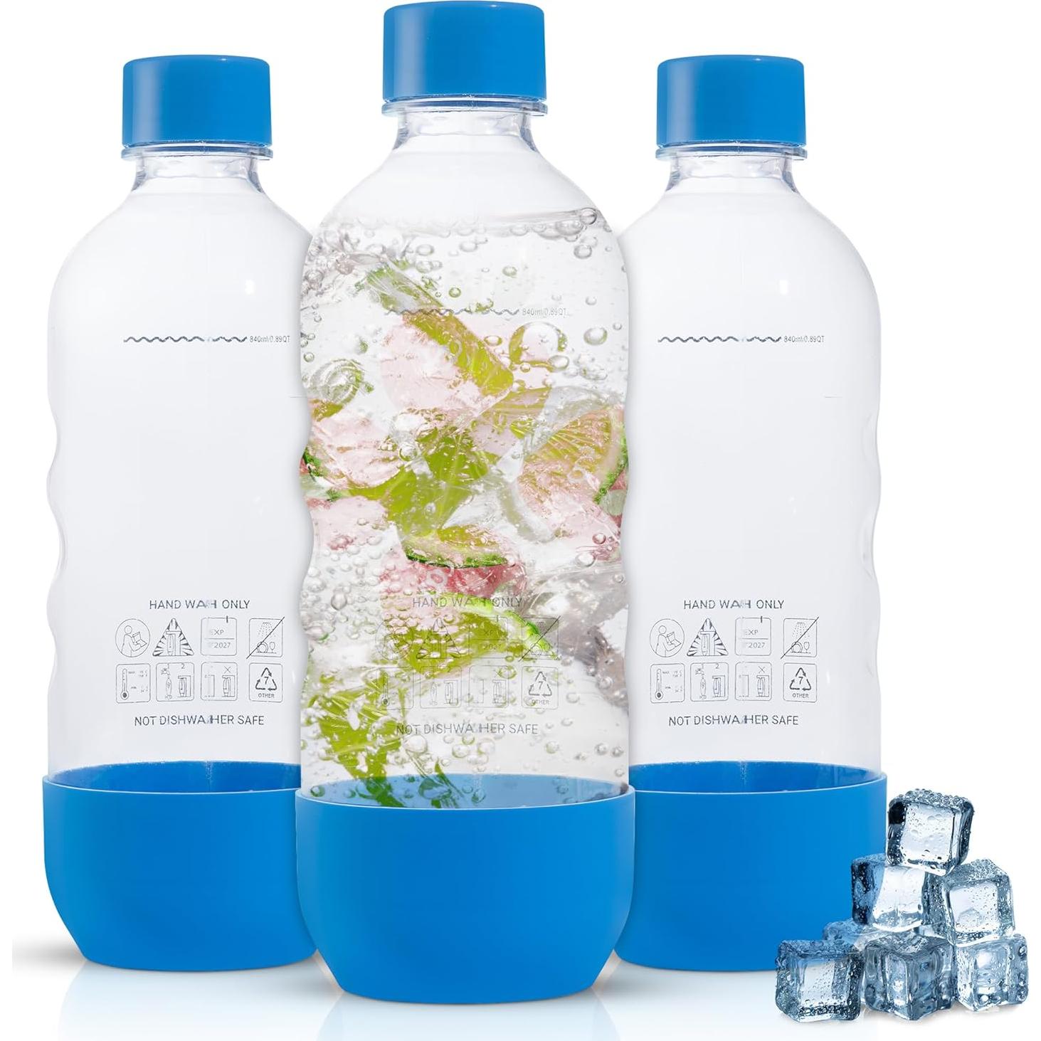 Botellas de Agua Carbonatadas MRX Solutions - 1 Litro - Paquete de 3