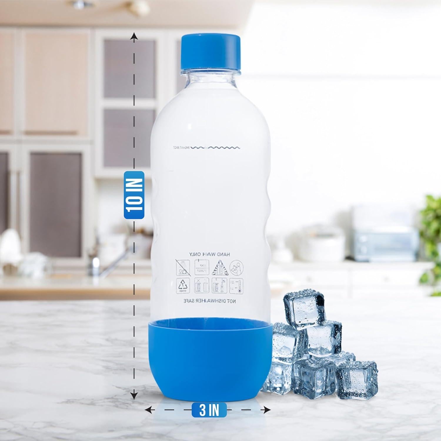 Botellas de Agua Carbonatadas MRX Solutions - 1 Litro - Paquete de 3