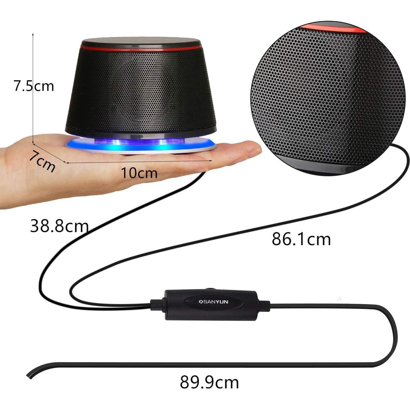 SW102 Computer Speakers, 5Wx2, Deep Bass in Small Body, Stereo 2.0 USB Powered 3.5mm Aux Multimedia Speakers, Built-in Bottom Bass Radiators, PC Laptop Desktop Speakers, Black