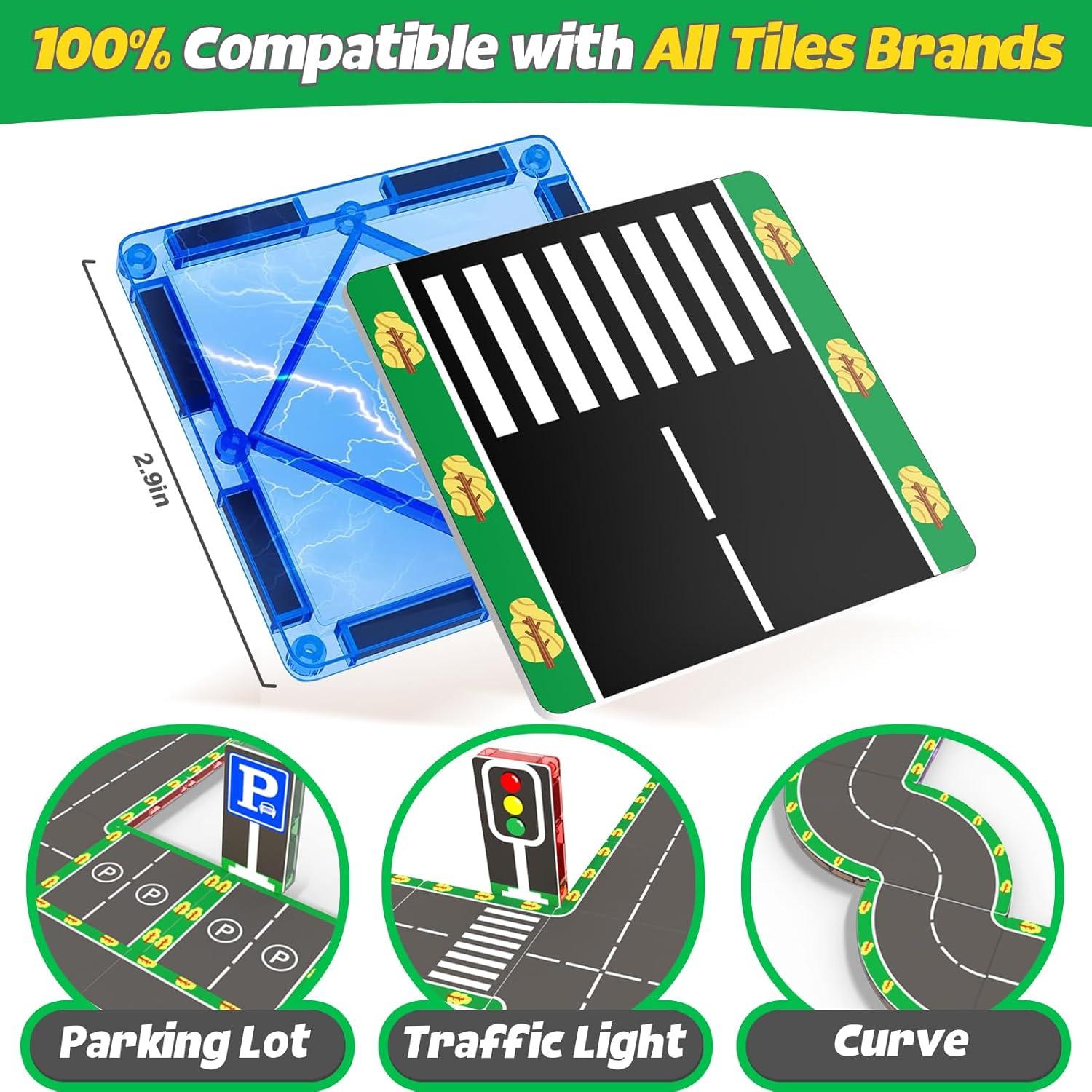 Azulejos Magnéticos para Niños Feoxialy 64PCS Juguetes Educativos